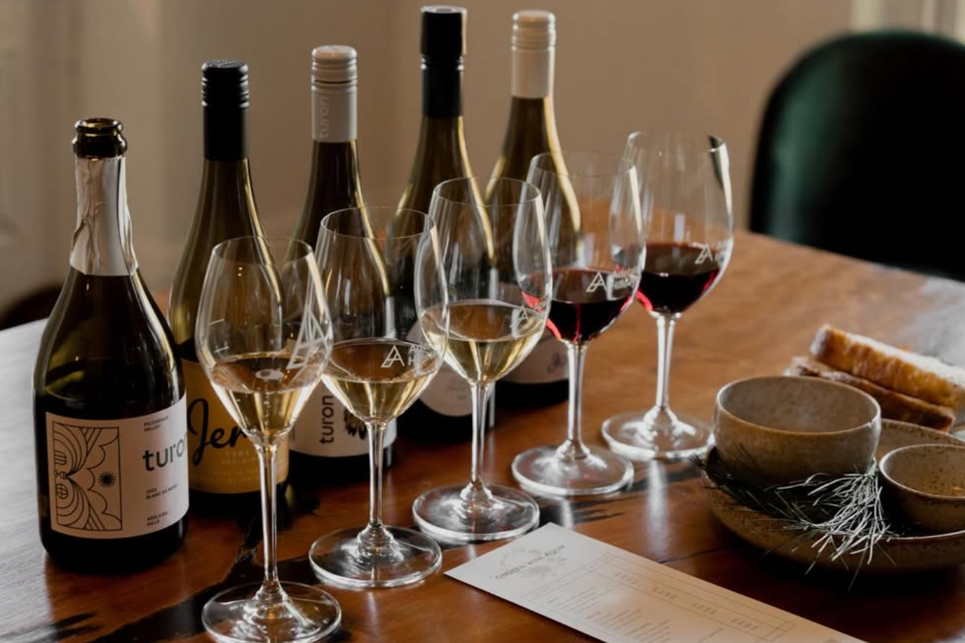 A line of Ondeen Spirits along table