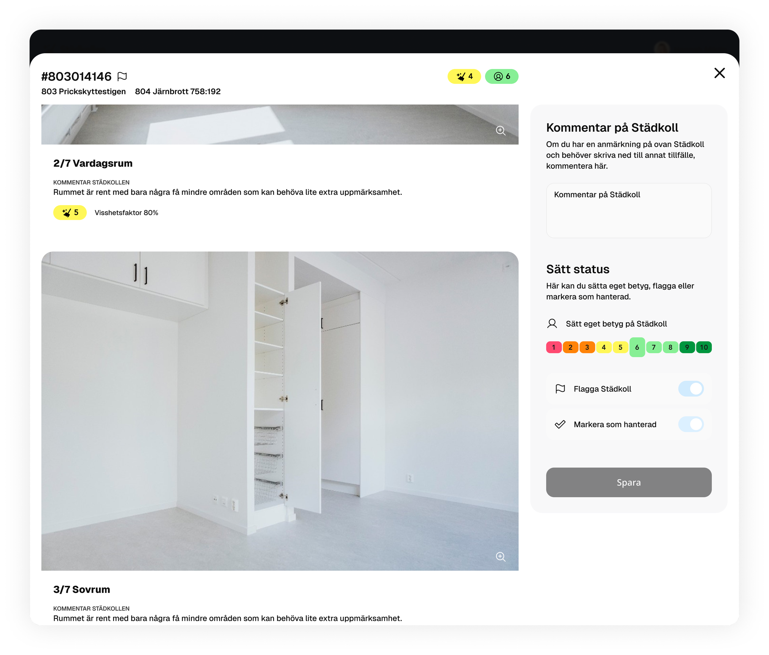 Ett tomt hörnrum med vita väggar, ett öppet skåp, en garderob och ett fönster som släpper in dagsljus.