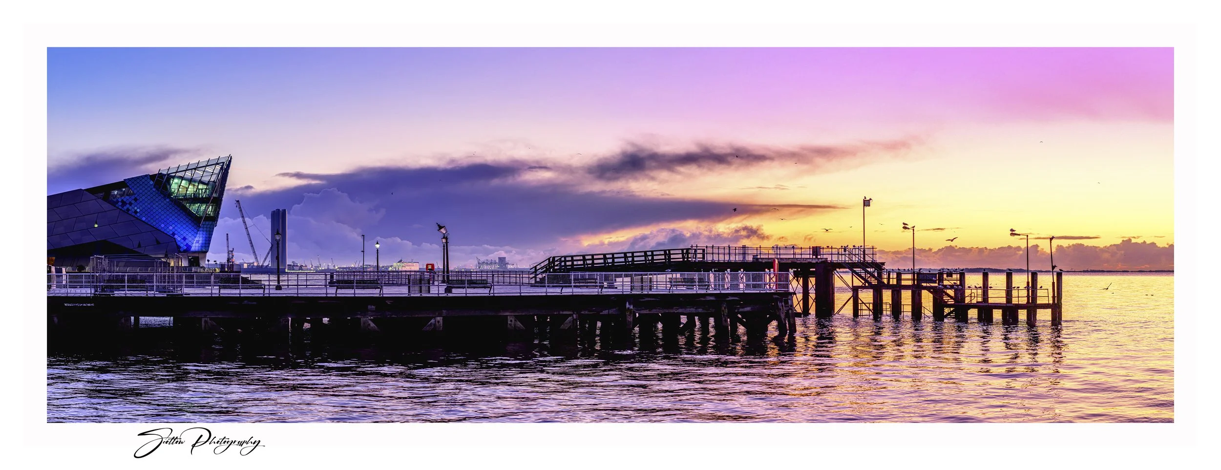 First light over the waterfront and Victoria Pier