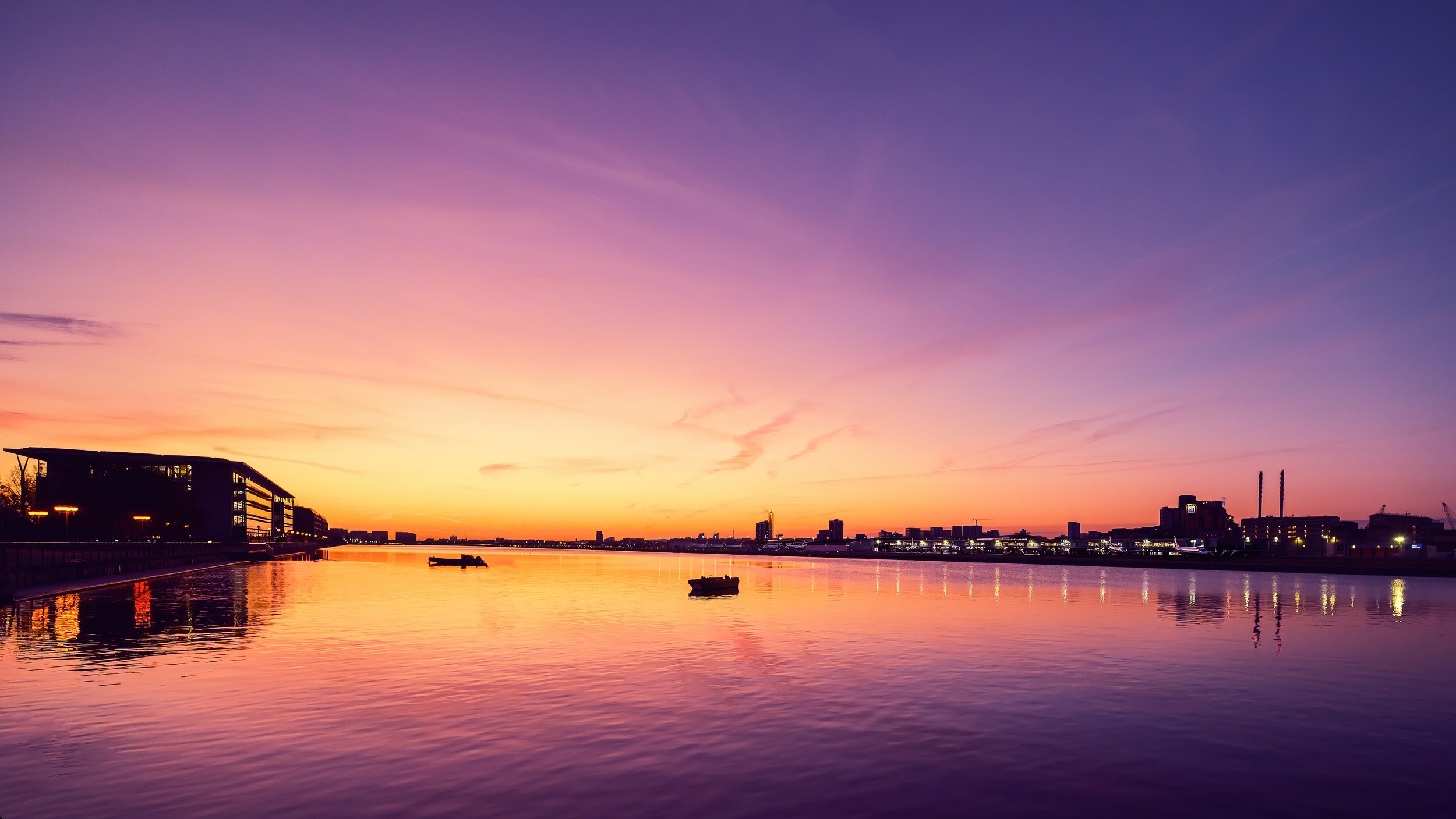 Sunrise Reflections on the Waterfront