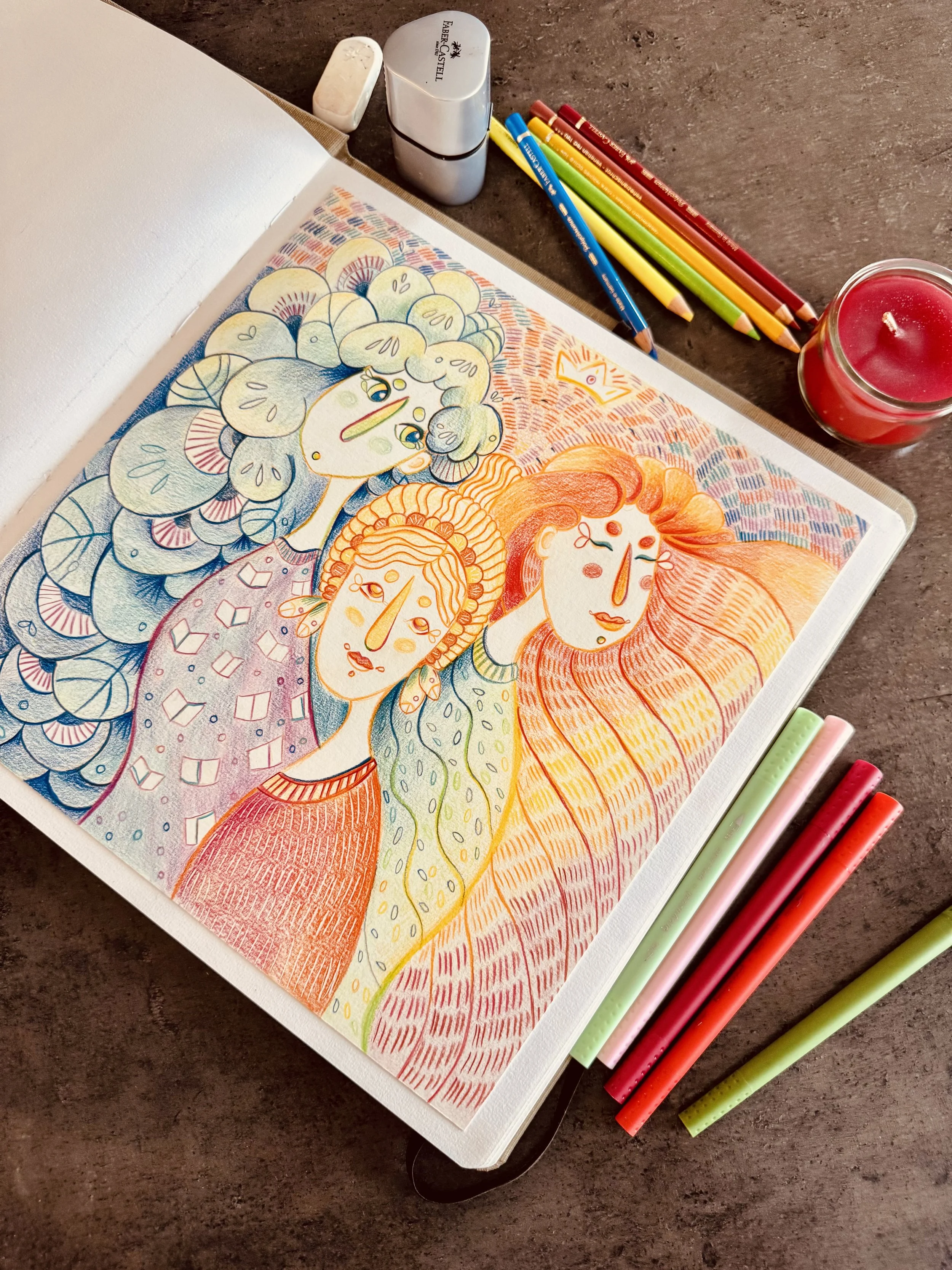 Commandes personnalisées Crayon de couleur