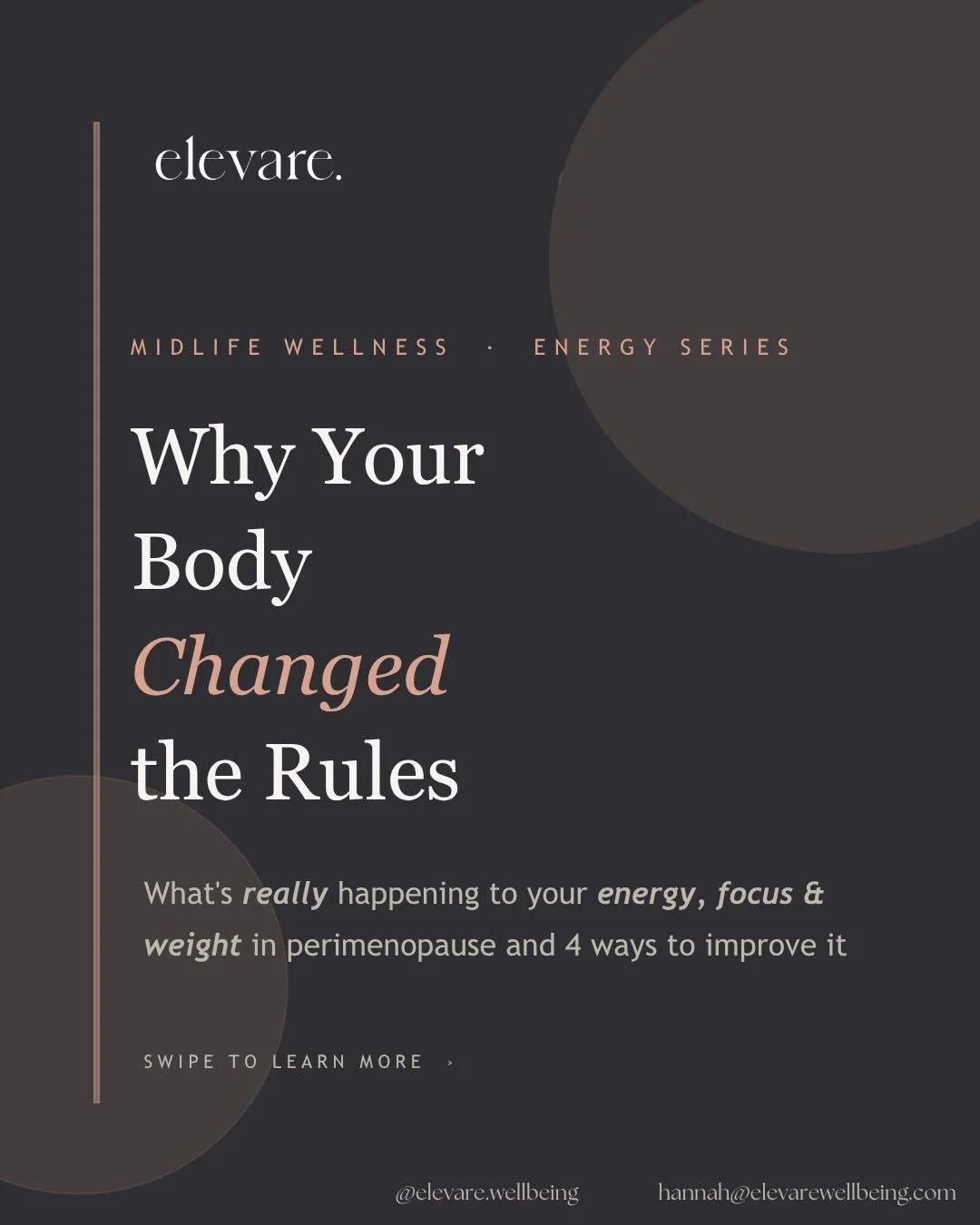 If you&rsquo;ve been eating and moving the same way during midlife but your body feels completely different, this could be why 👇 

Perimenopause doesn&rsquo;t just change your hormones - it fundamentally rewires the way your body processes energy, s