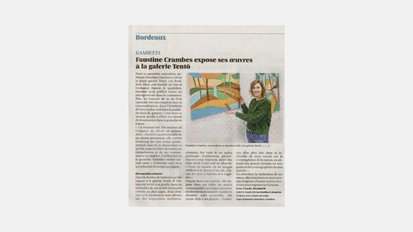 Un bel article dans le Sud Ouest