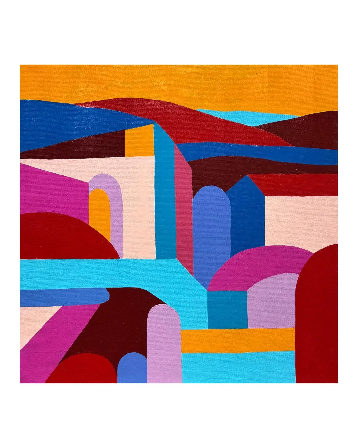 Acrylique sur toile 40x40cm
J&rsquo;avais emport&eacute;e cette toile avec moi au Vietnam pour l&rsquo;exposition.
 Un fragment d&rsquo;atelier qui a voyag&eacute;, travers&eacute; les fronti&egrave;res, pour aller &agrave; la rencontre d&rsquo;autre