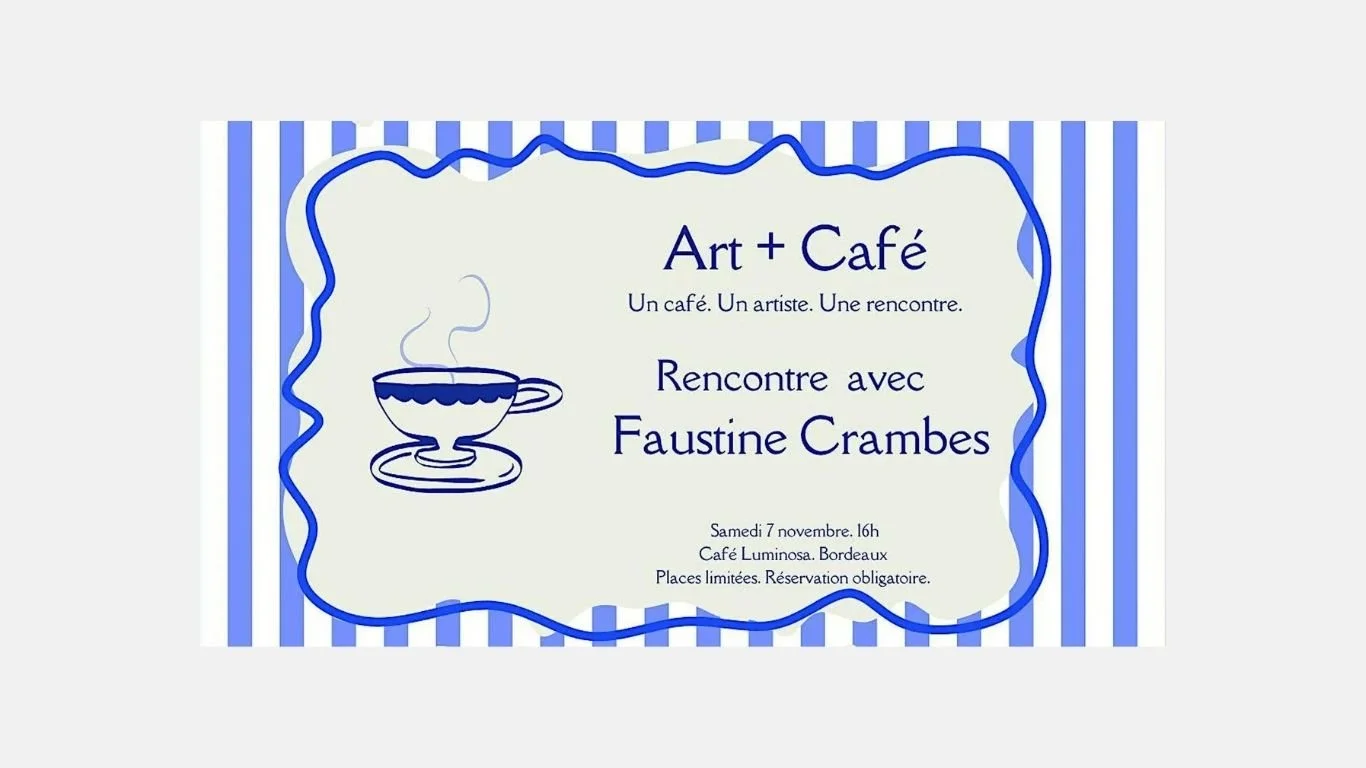 Nouveau format Art + Café : une rencontre autour de ma peinture à Bordeaux