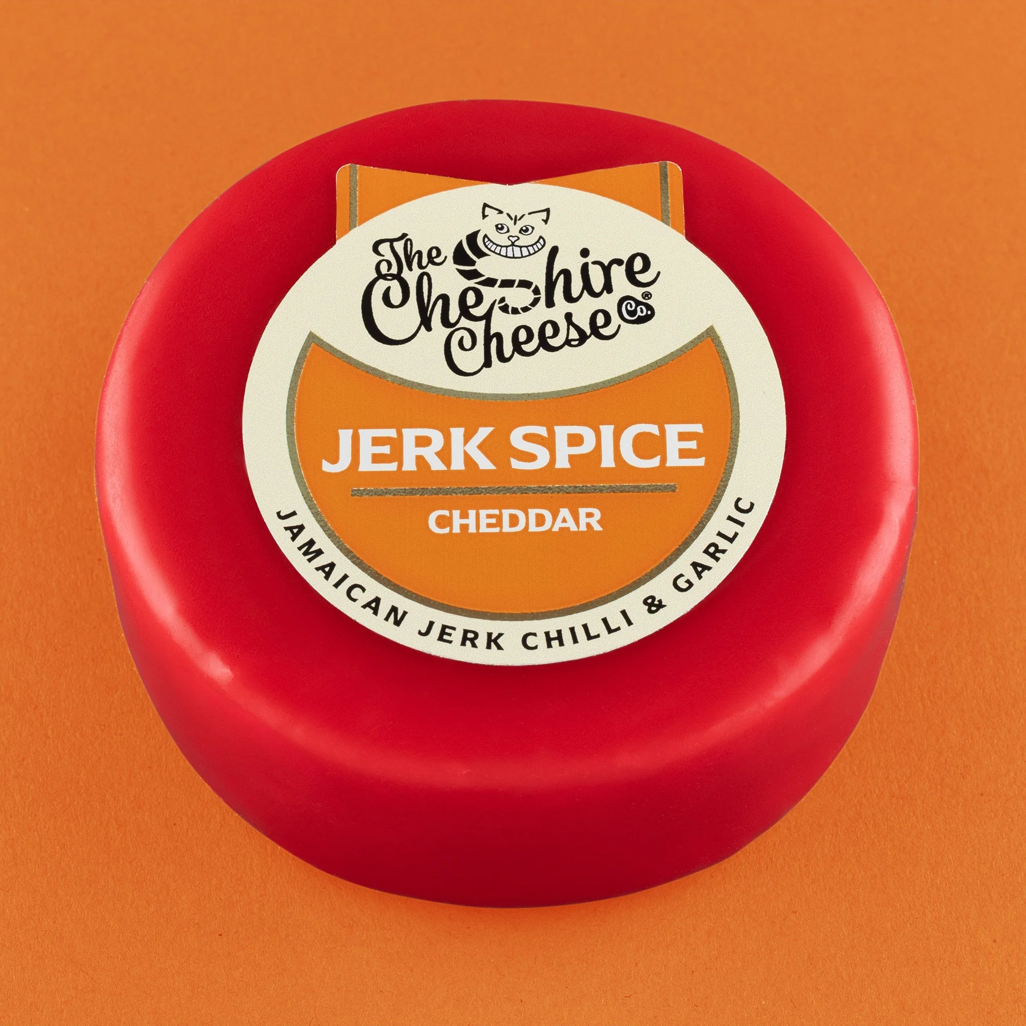 Jerk Spice - Chilli & Garlic Cheddar Cheese - Waxed Truckle 200g