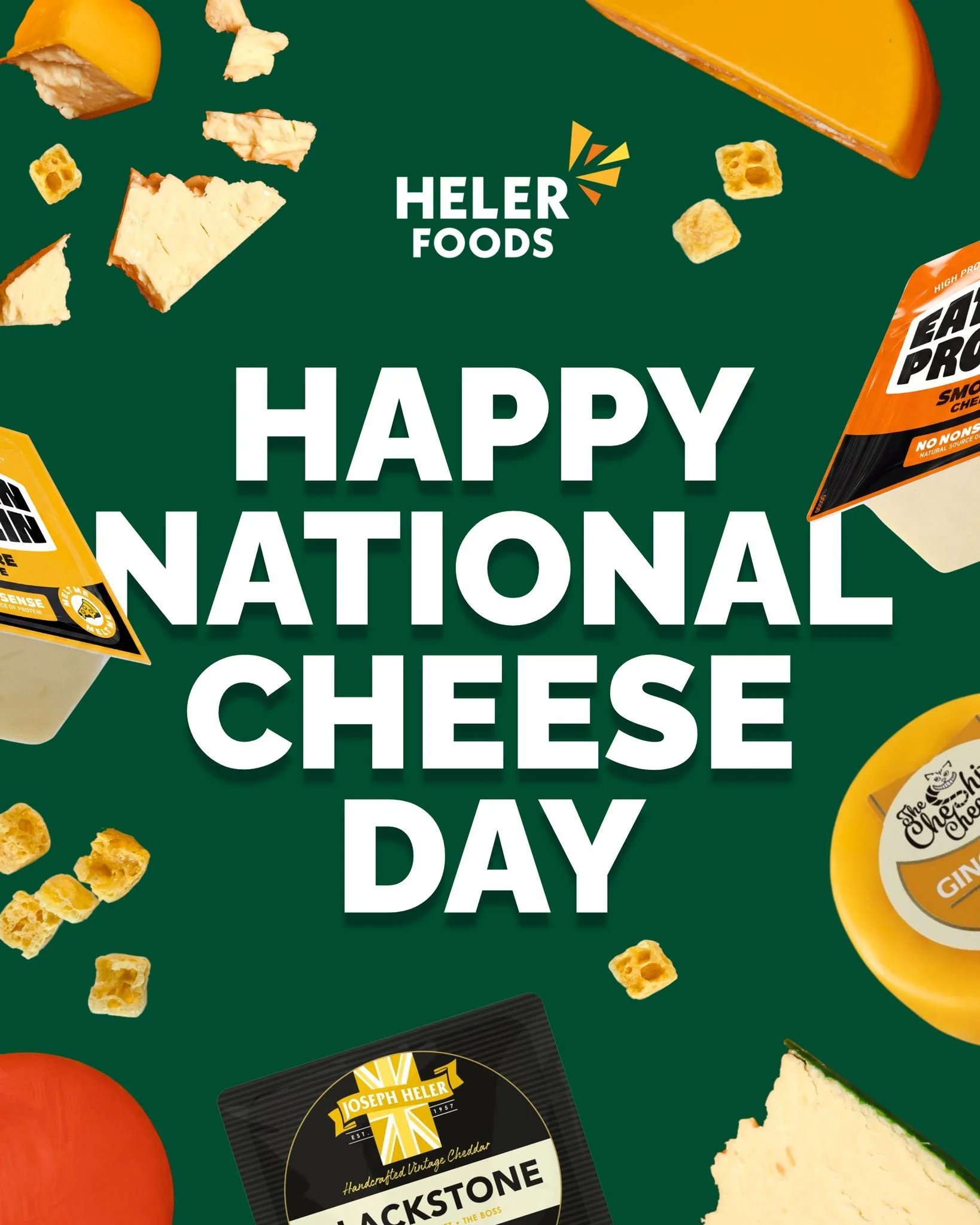 Happy #NationalCheeseDay! 🧀

Great cheese starts with tradition - but it thrives through innovation. 

Today we celebrate the passion, expertise, and innovation that transforms milk into remarkable cheese.

#HelerFoods #EatleanProtein #CheshireChees