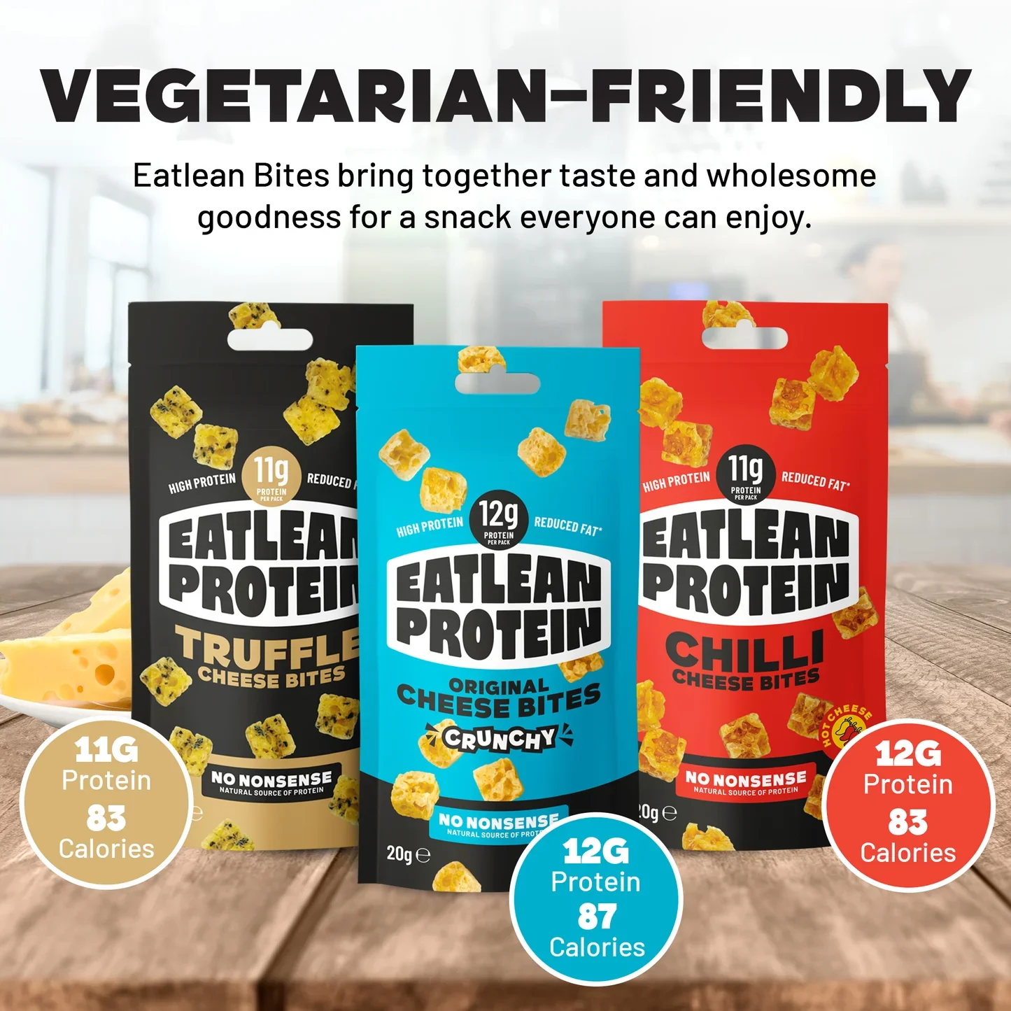Eatlean Variety Cheese Bites Pack - Vegetarian Friendly