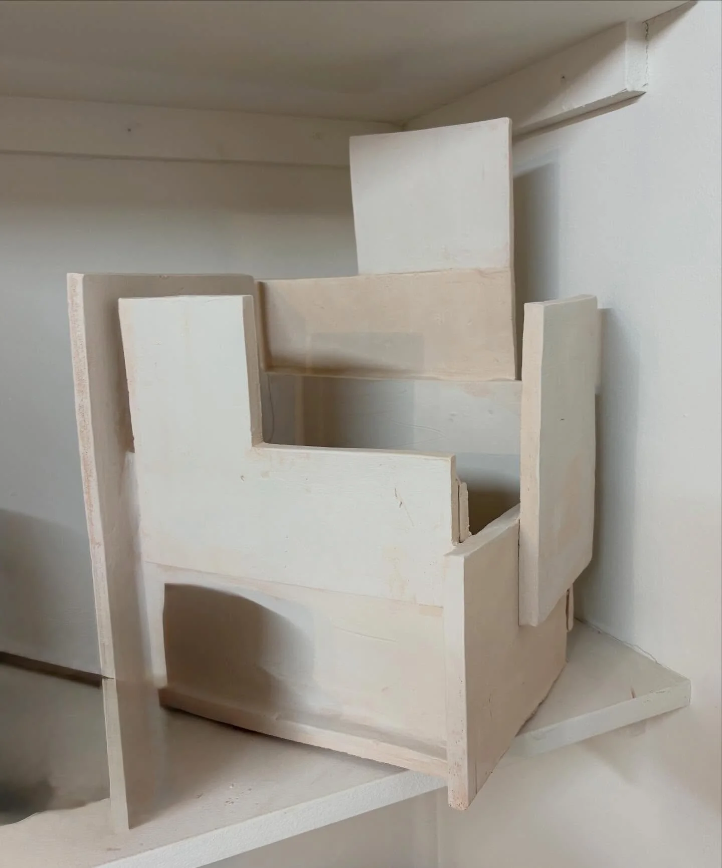 Work in progress. ALTERED FORMS. Inspo was a piece of A4 paper. I was curious see what it wanted to do.