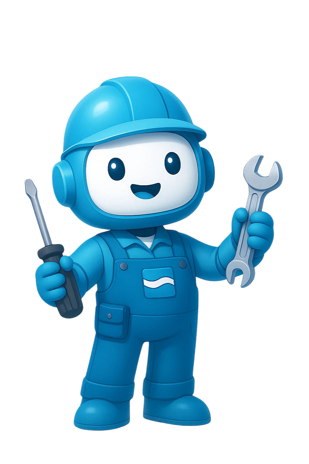 BlockWave AI robot assistant helping auto repair shops manage customer updates and job status.