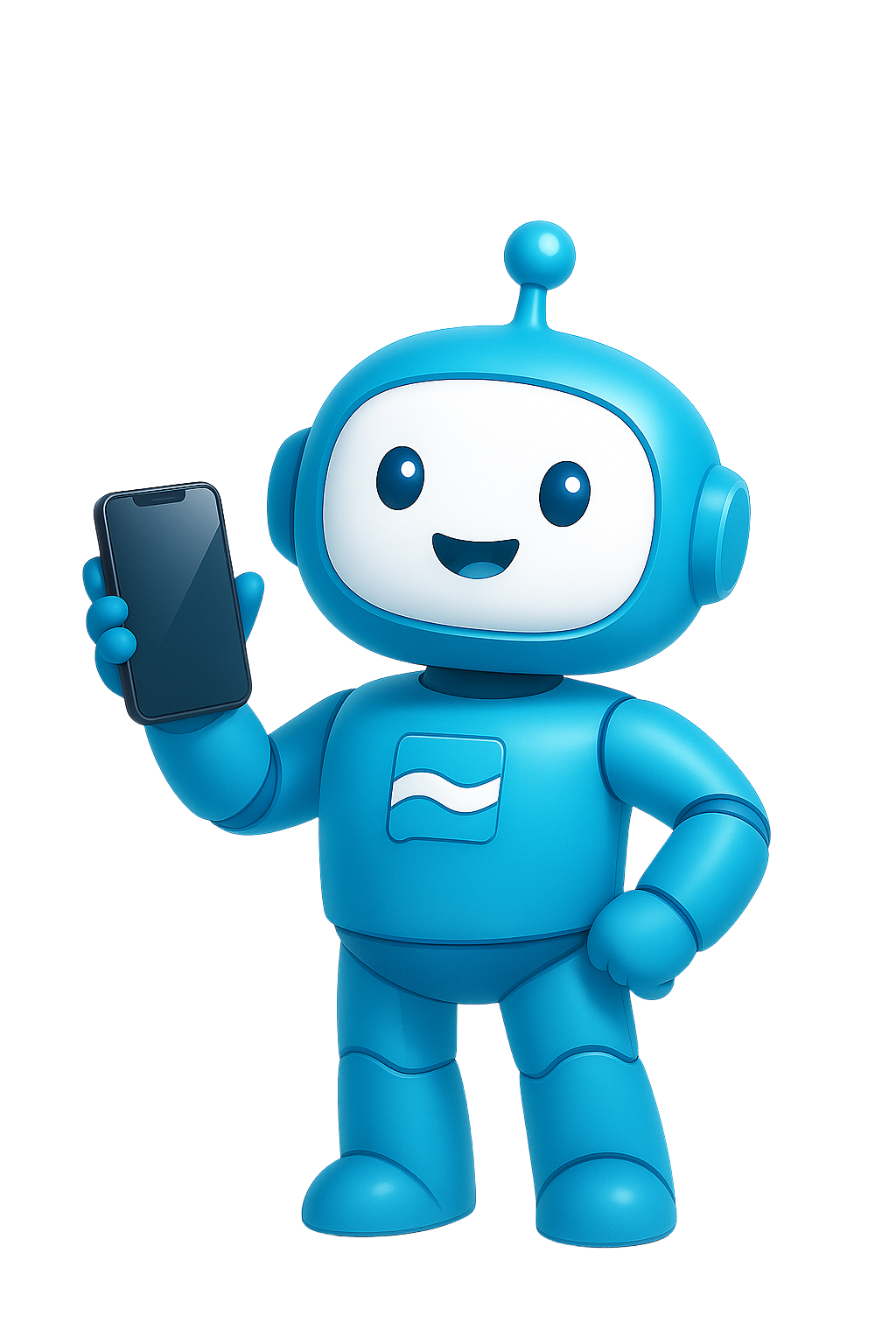 BlockWave AI robot assistant managing automated SMS updates for auto repair customers.