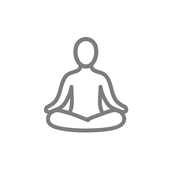 Symbol eines Menschen in Meditationshaltung