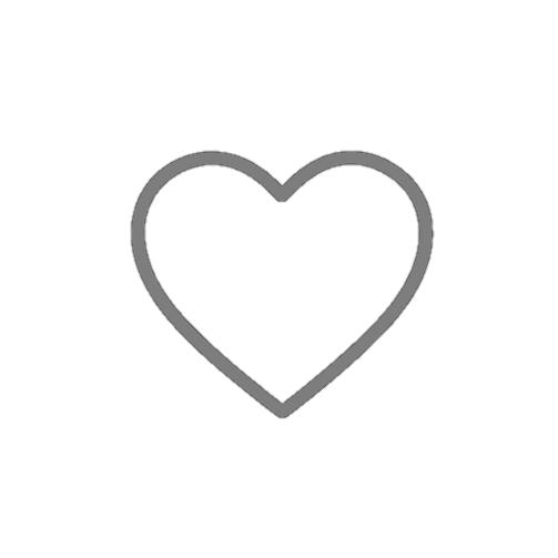 Ein schwarzes Bild mit einer grauen, einfachen Herzlinie in der Mitte.