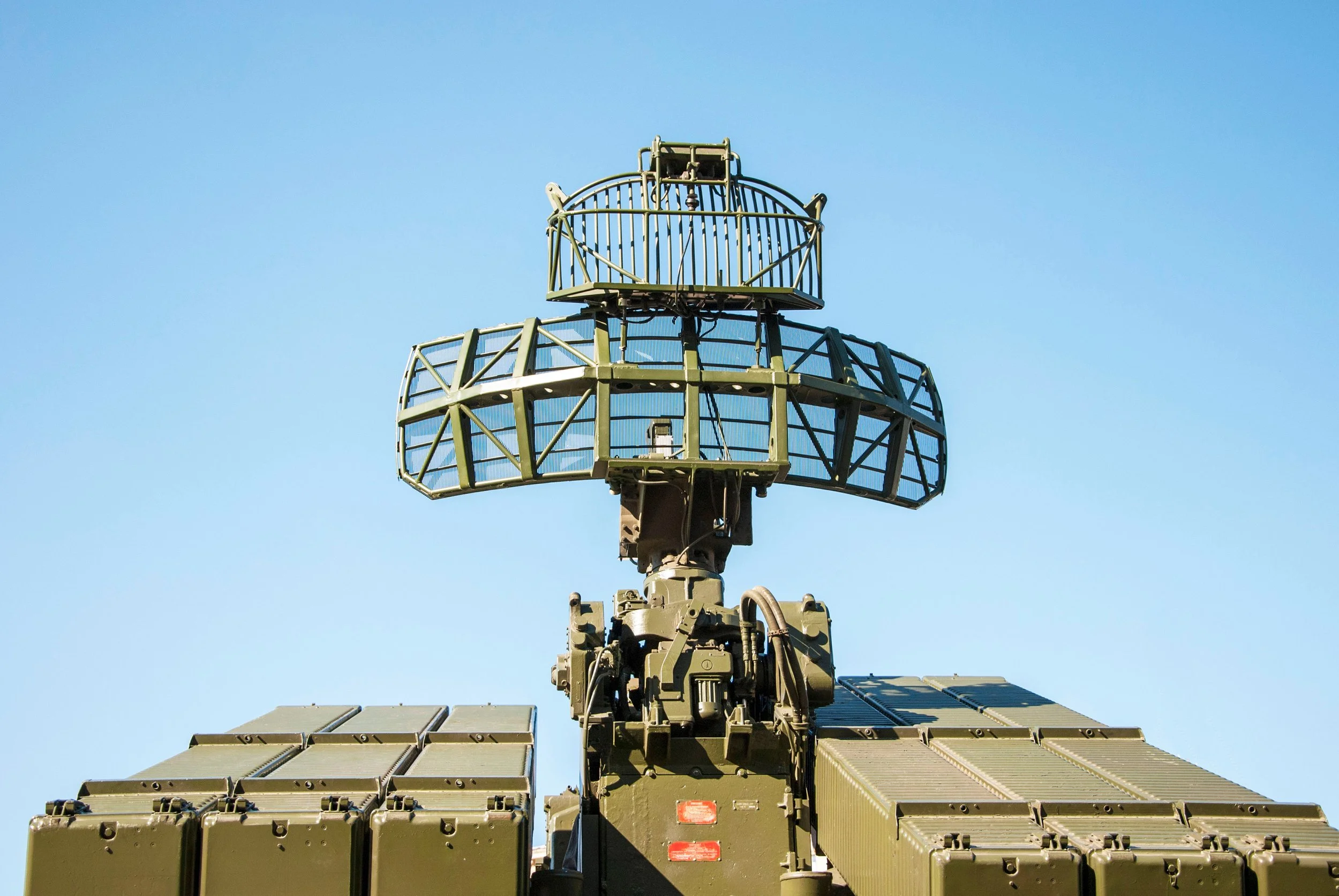 radar unit against a blue sky