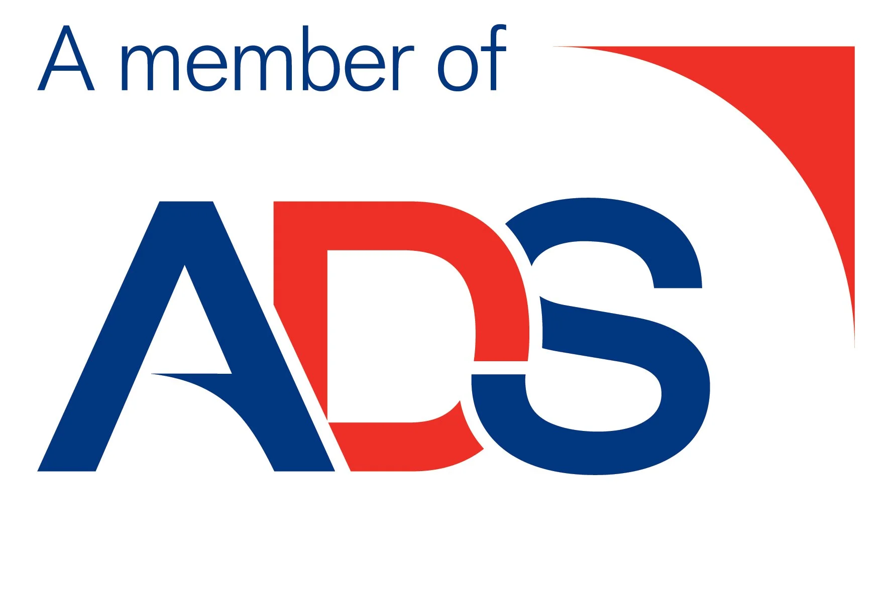 A logo with the text 'A member of AAS' featuring stylized letters in blue and red.