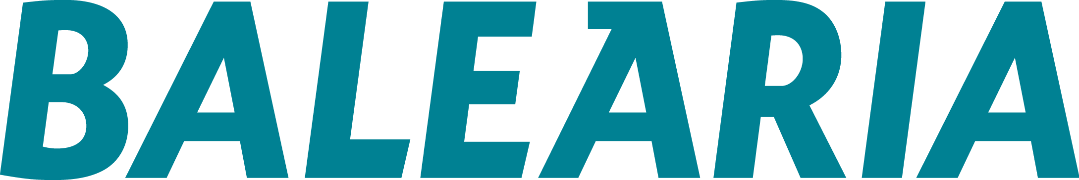 Bold, large text spelling 'BALEARIA' in teal color.