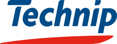Technip logo with blue text and a red swoosh