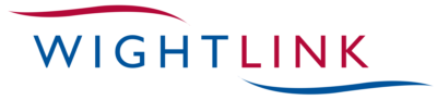 A logo with stylized text in red and blue colors.