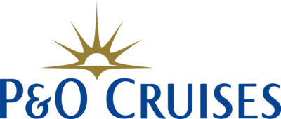 P&O Cruises logo with sun rising over the sea