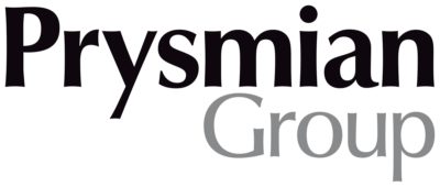 Prysmian Group logo with stylized black and gray text