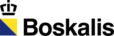 A stylized black silhouette of a bird with an orange beak and a yellow eye, set against a black background.