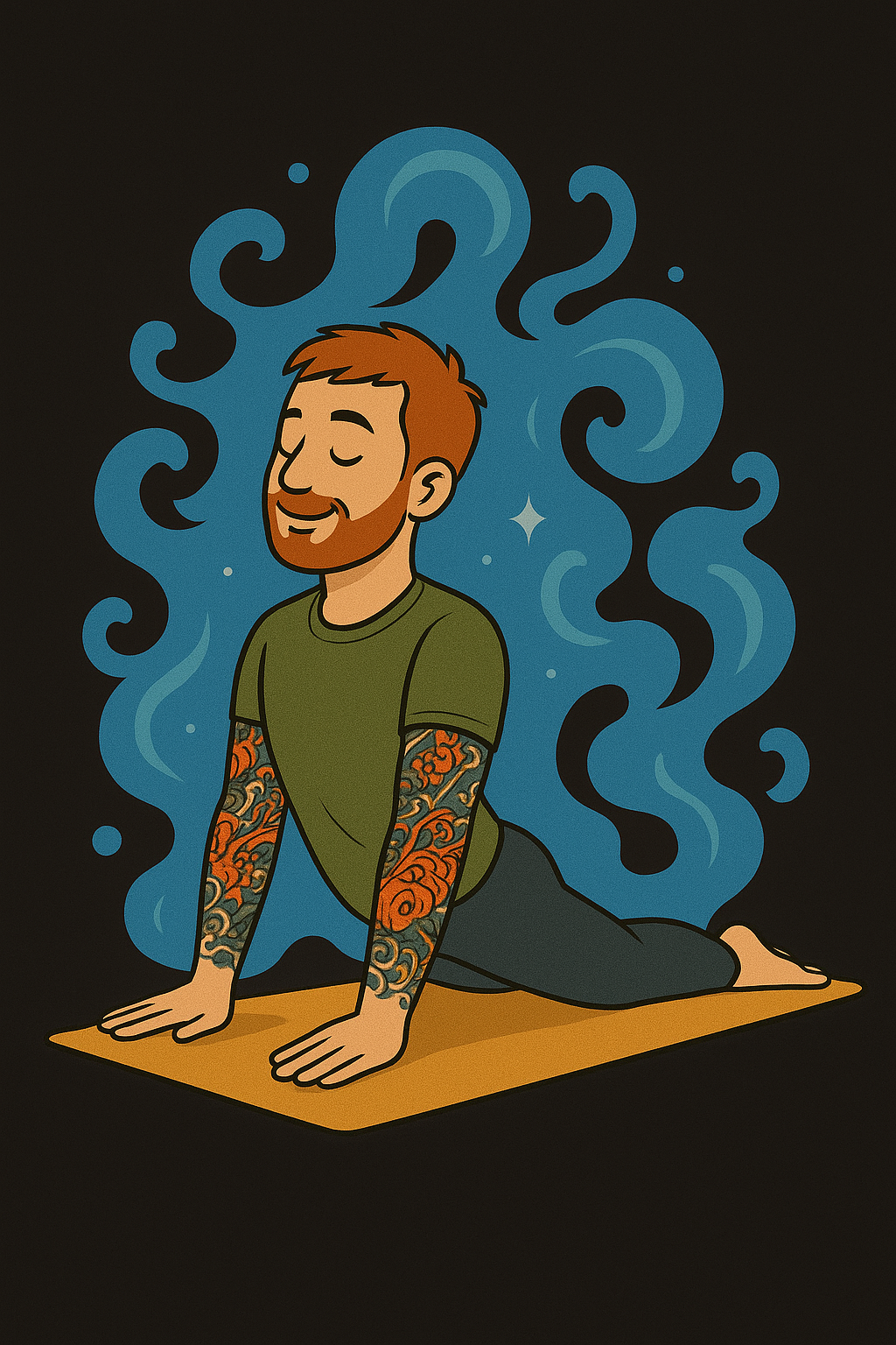 homme pratiquant le Yoga