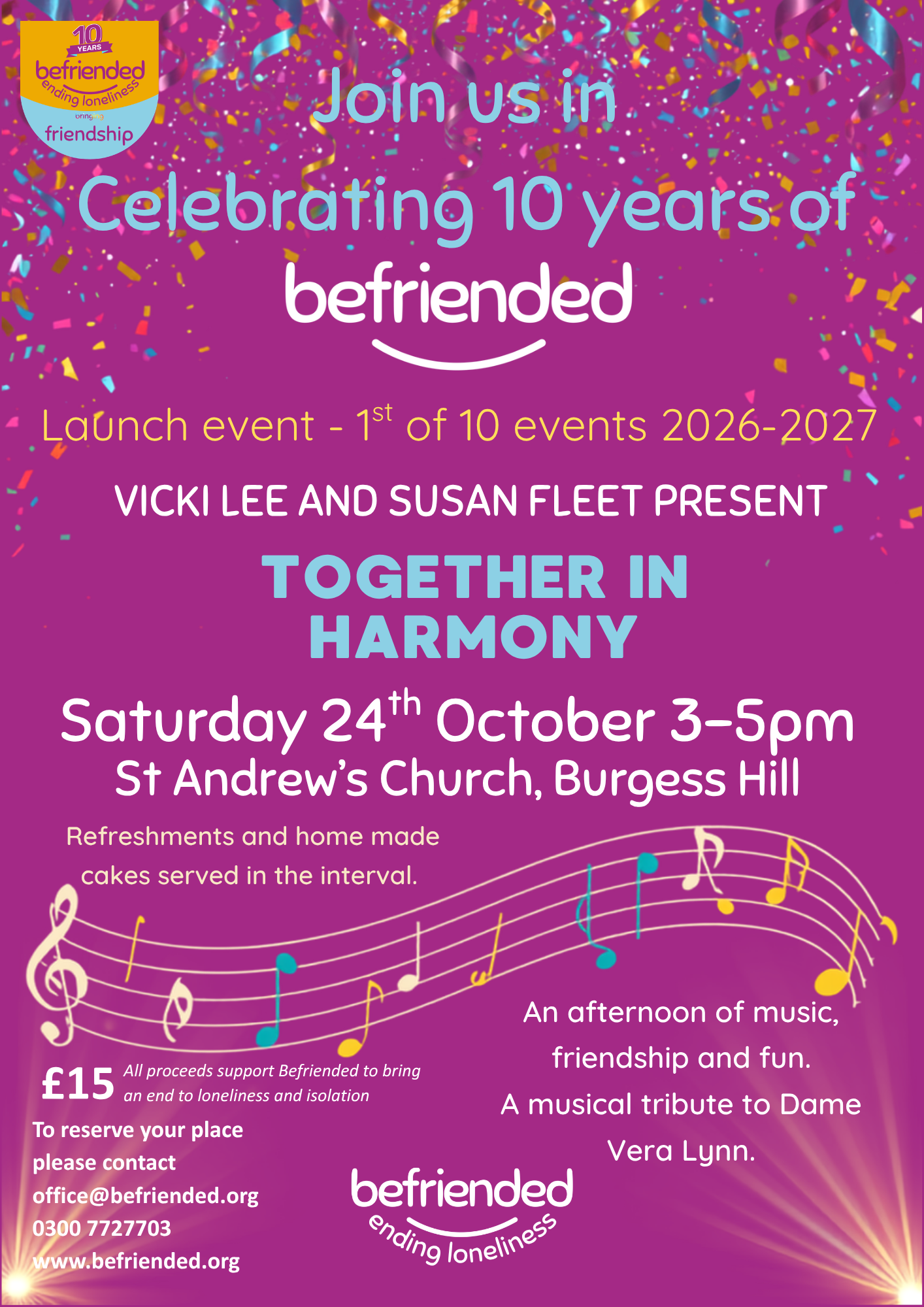 Vicki Lee & Susan Fleet present 'Together in Harmony'