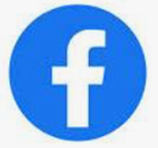 Facebook logo with white lowercase 'f' on a blue circular background