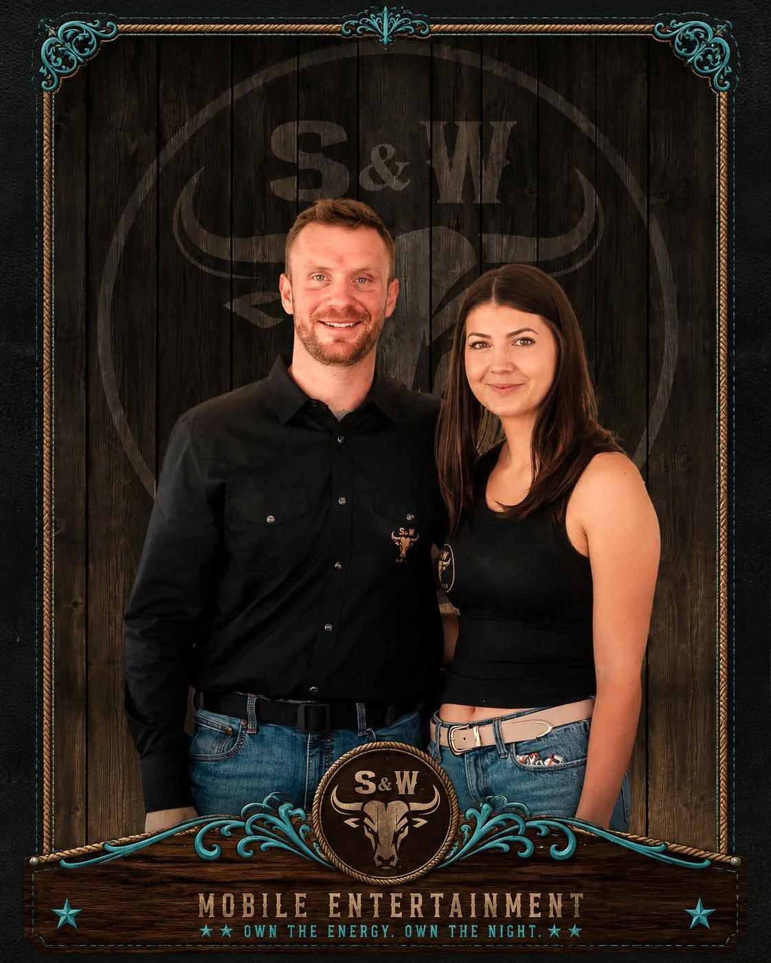Professional photo shoot using S&W Mobile Entertainment Photo Booth.