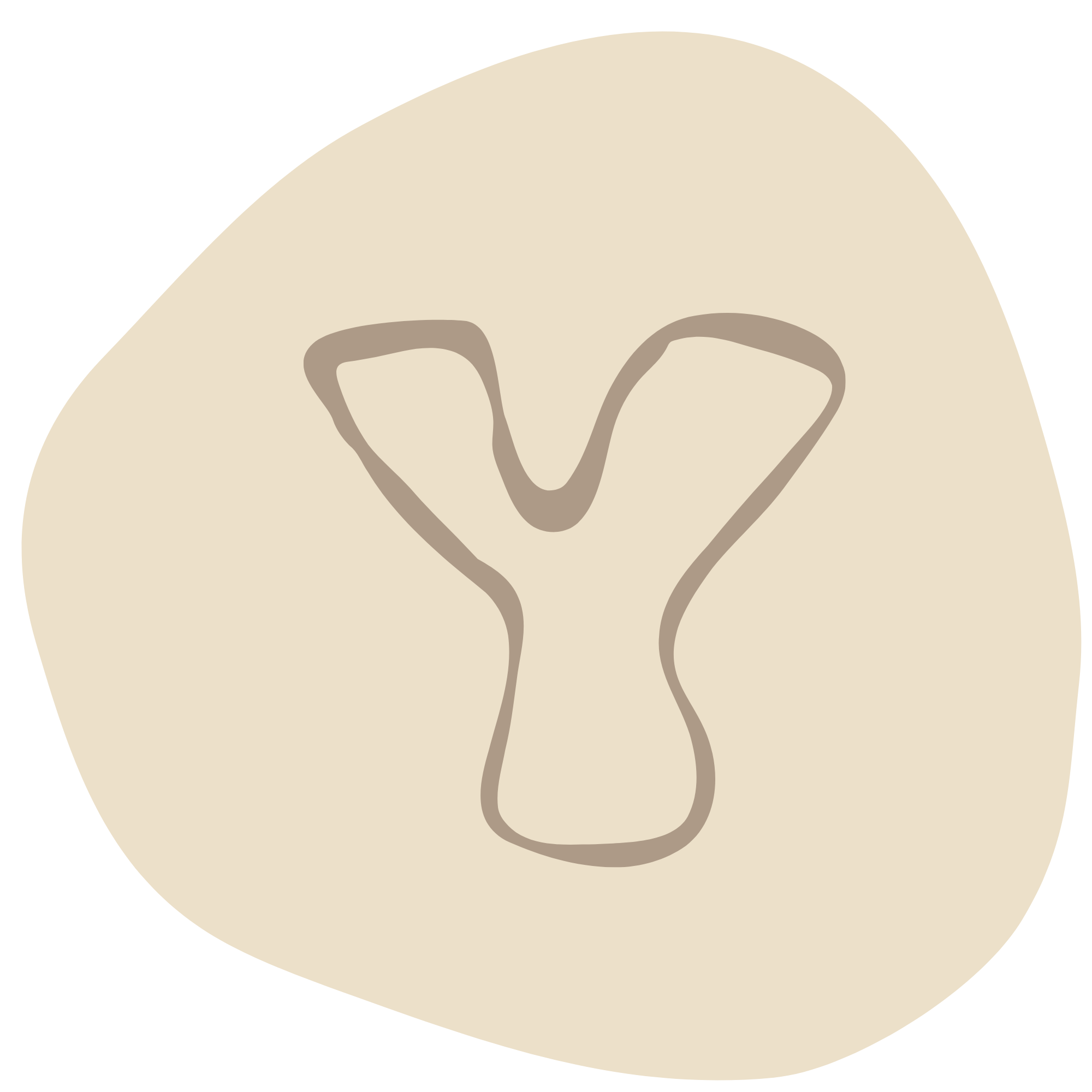 Illustration of a mushroom with a beige cap and a simple line drawing of the gills in the center.