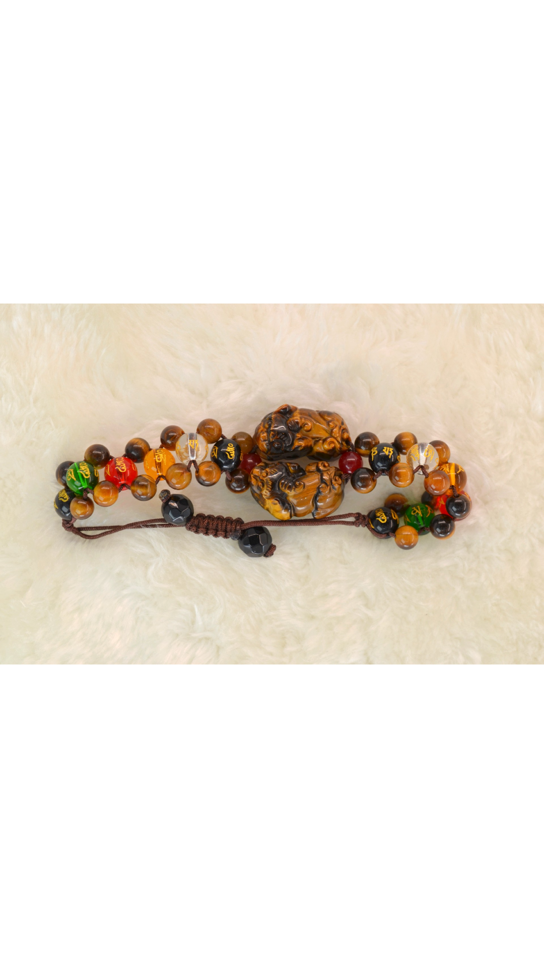 Double Pixiu Yellow Tiger's Eye Stone Bracelet