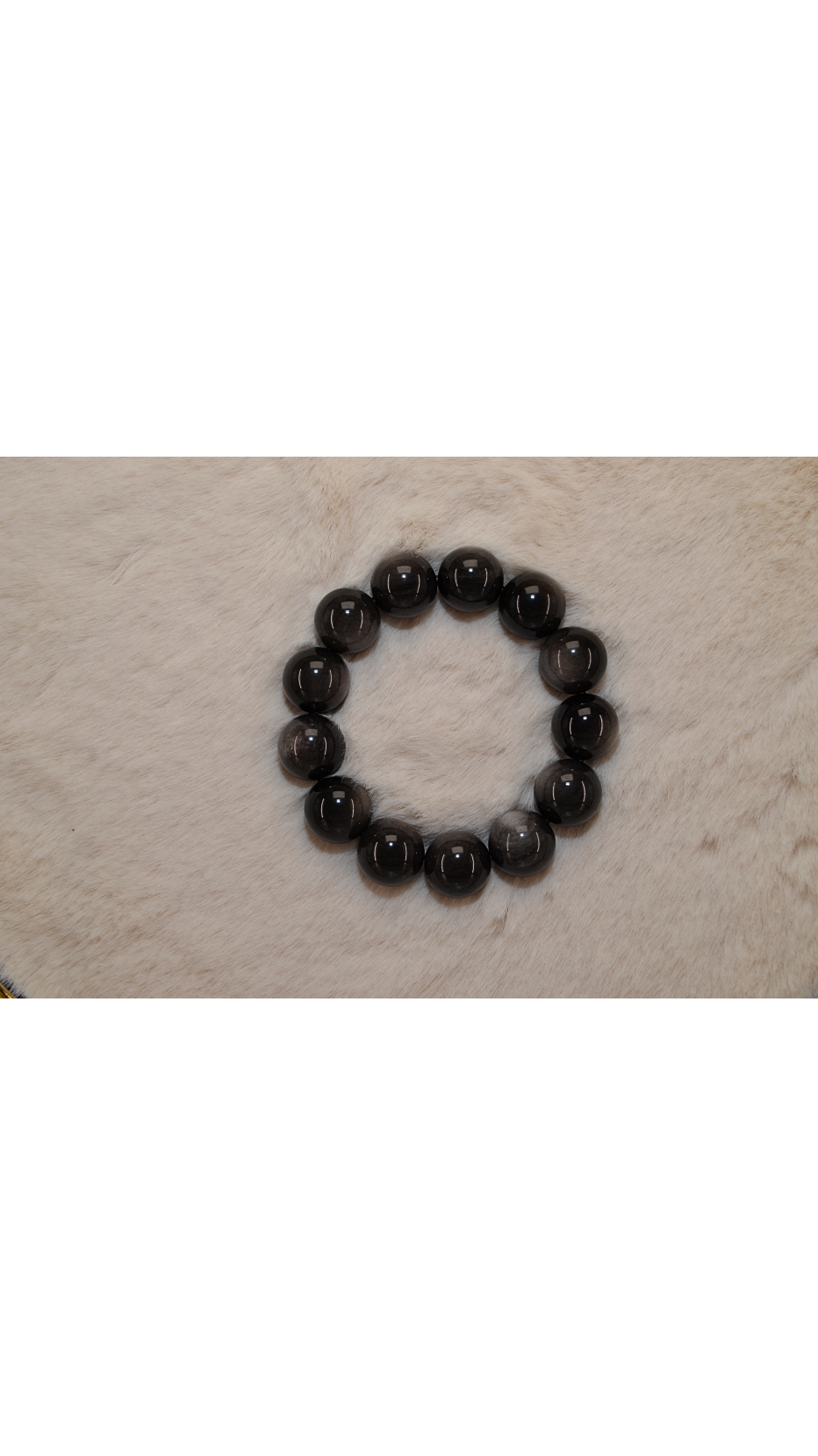 Silver Obsidian Elegance Bracelet (18mm)