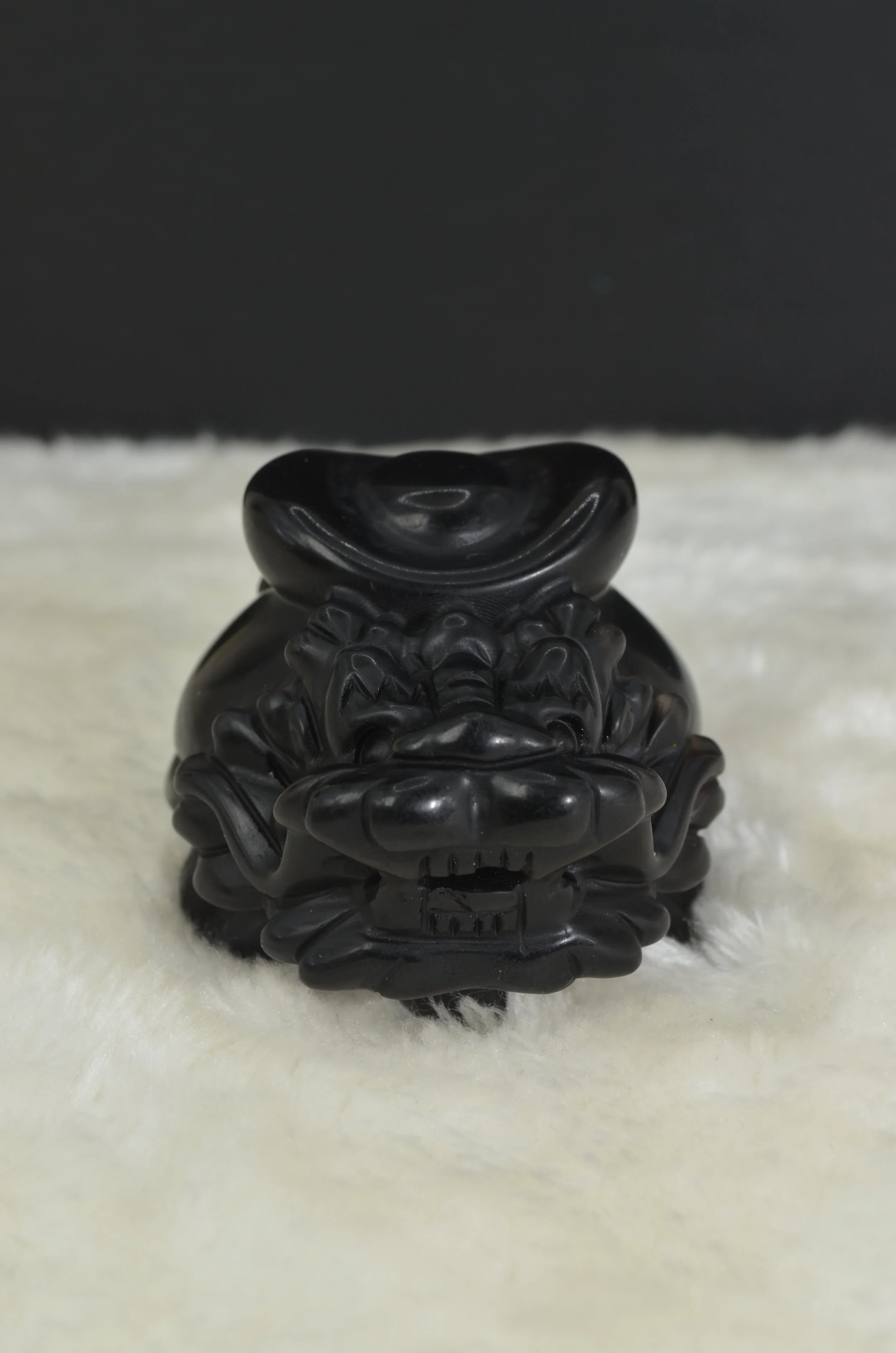 Black Obsidian Dragon Turtle for Prosperity & Protection