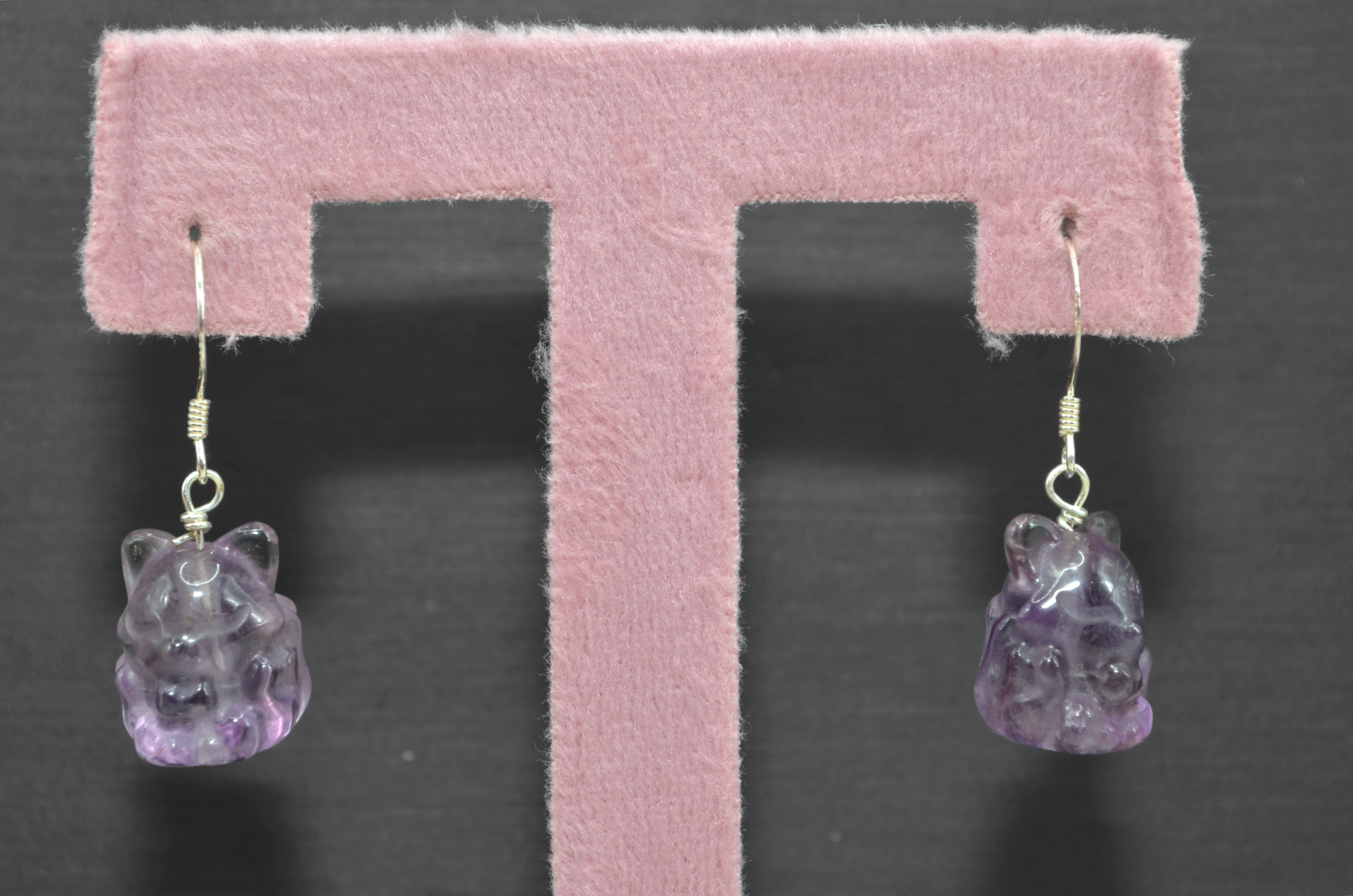 Amethyst Fox Fairy Earrings