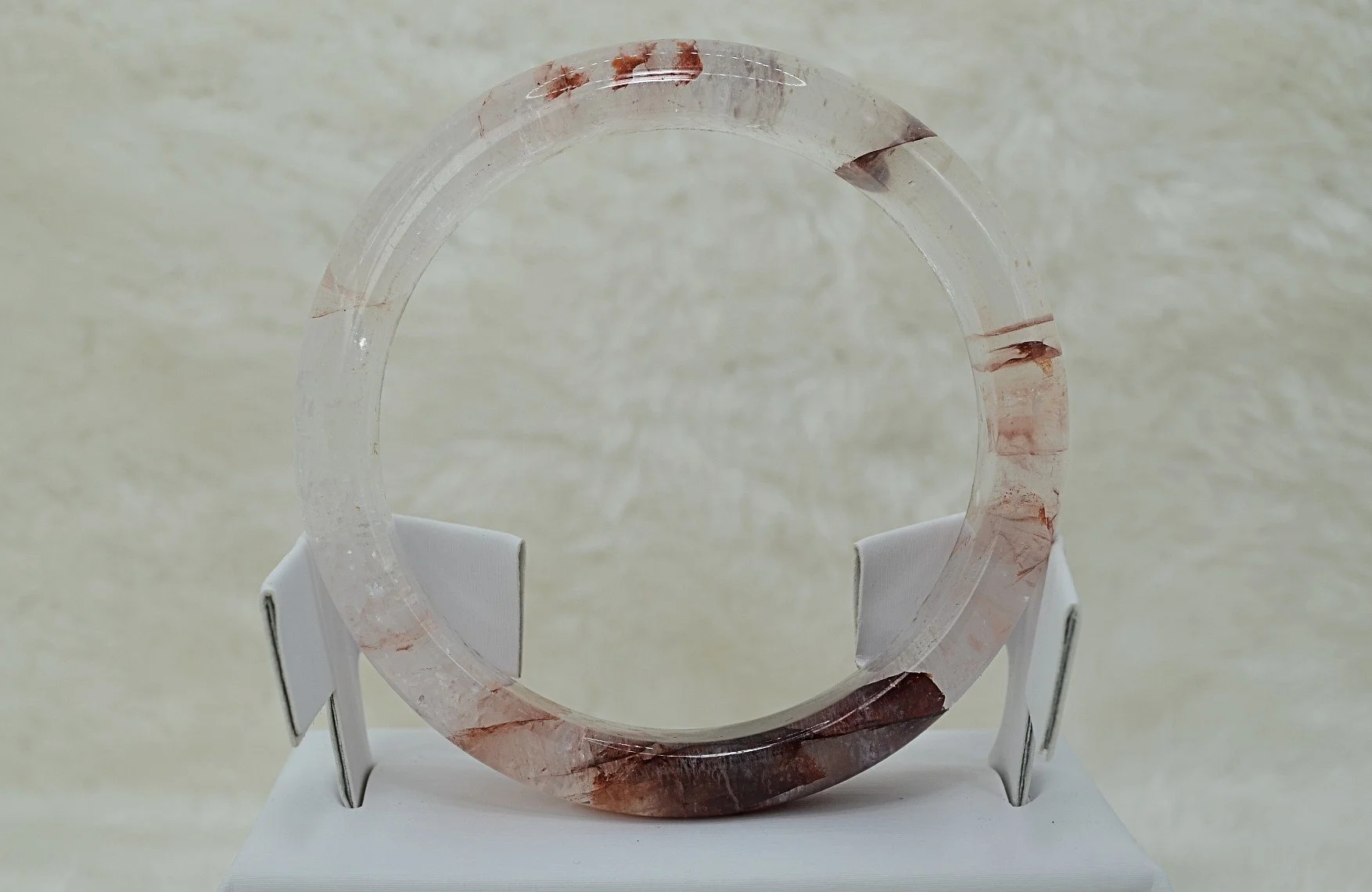 Red Glue Flower Chalcedony Bangle