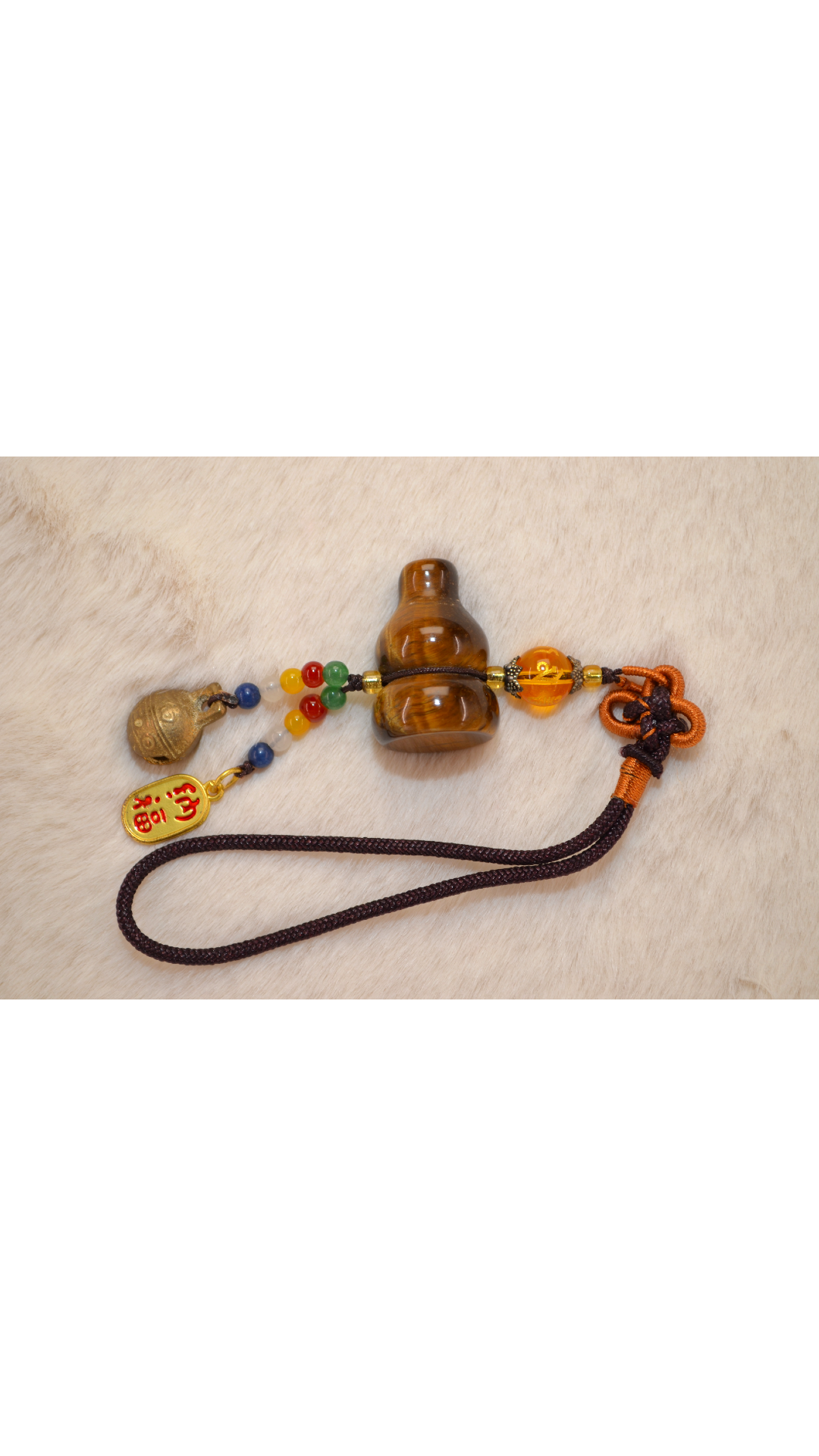 Yellow Tiger's Eye Gourd Charm