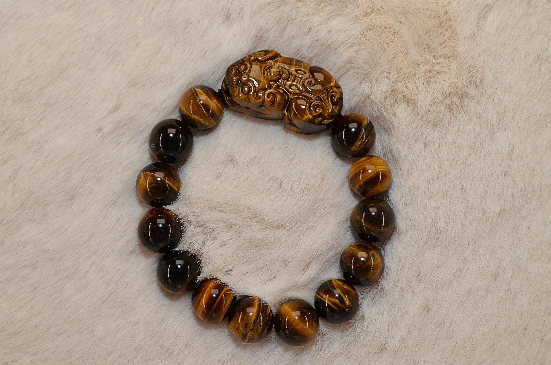 Pixiu Yellow Tiger Eye Stone Bracelet SQ9062539 (2).jpg