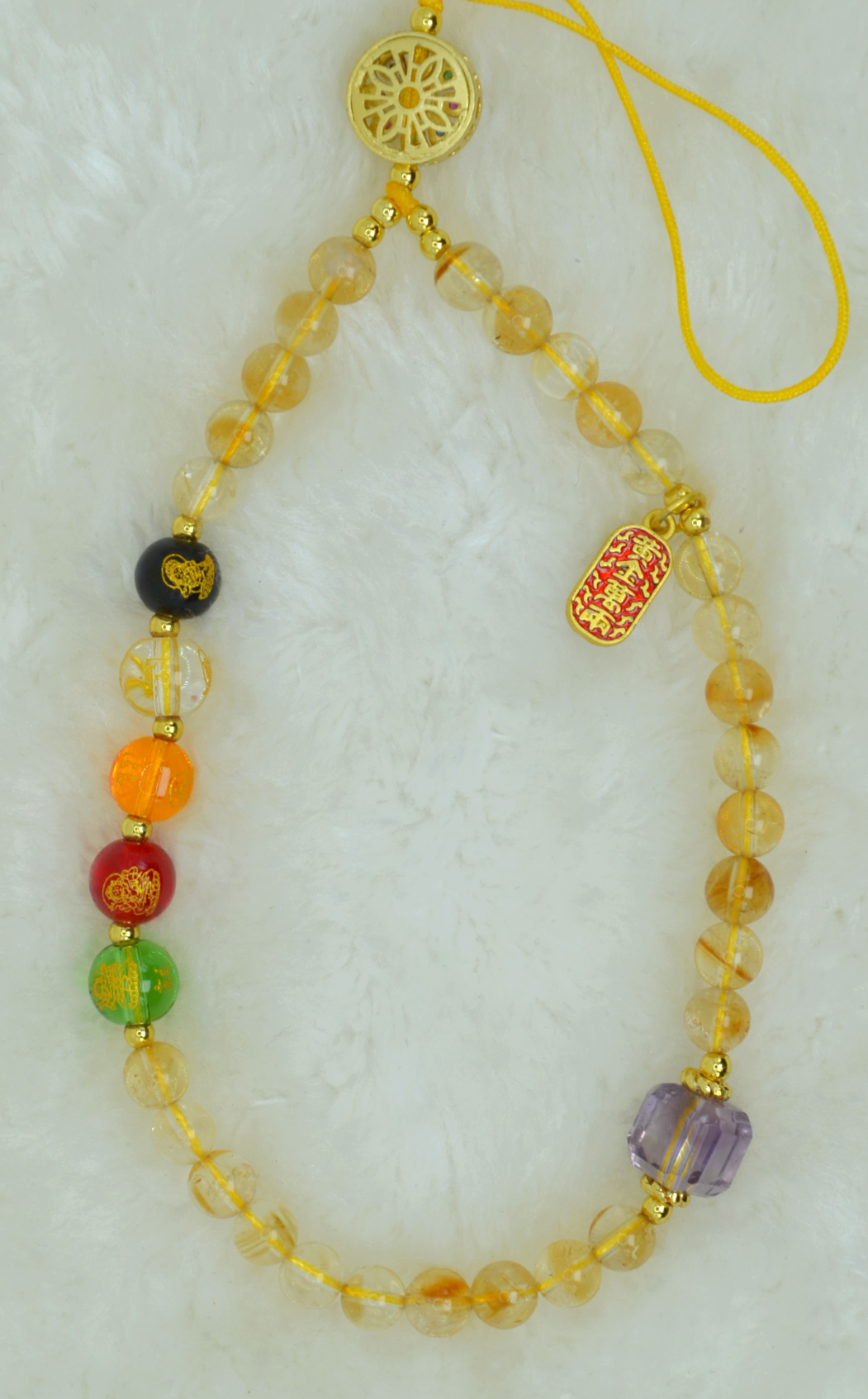 Citrine mobile phone charm