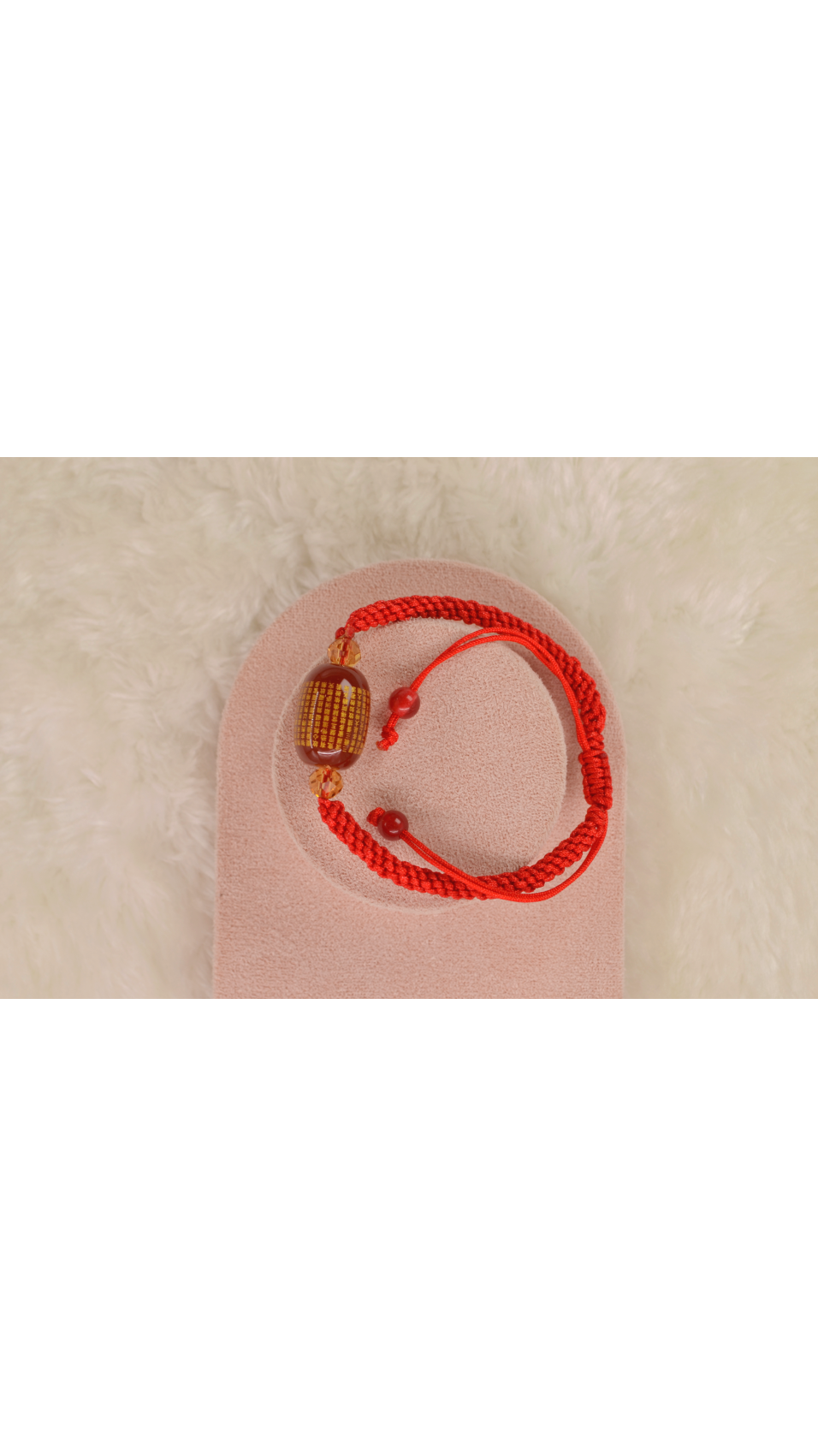 Heart Sutra Red Jade Bracelet Rope