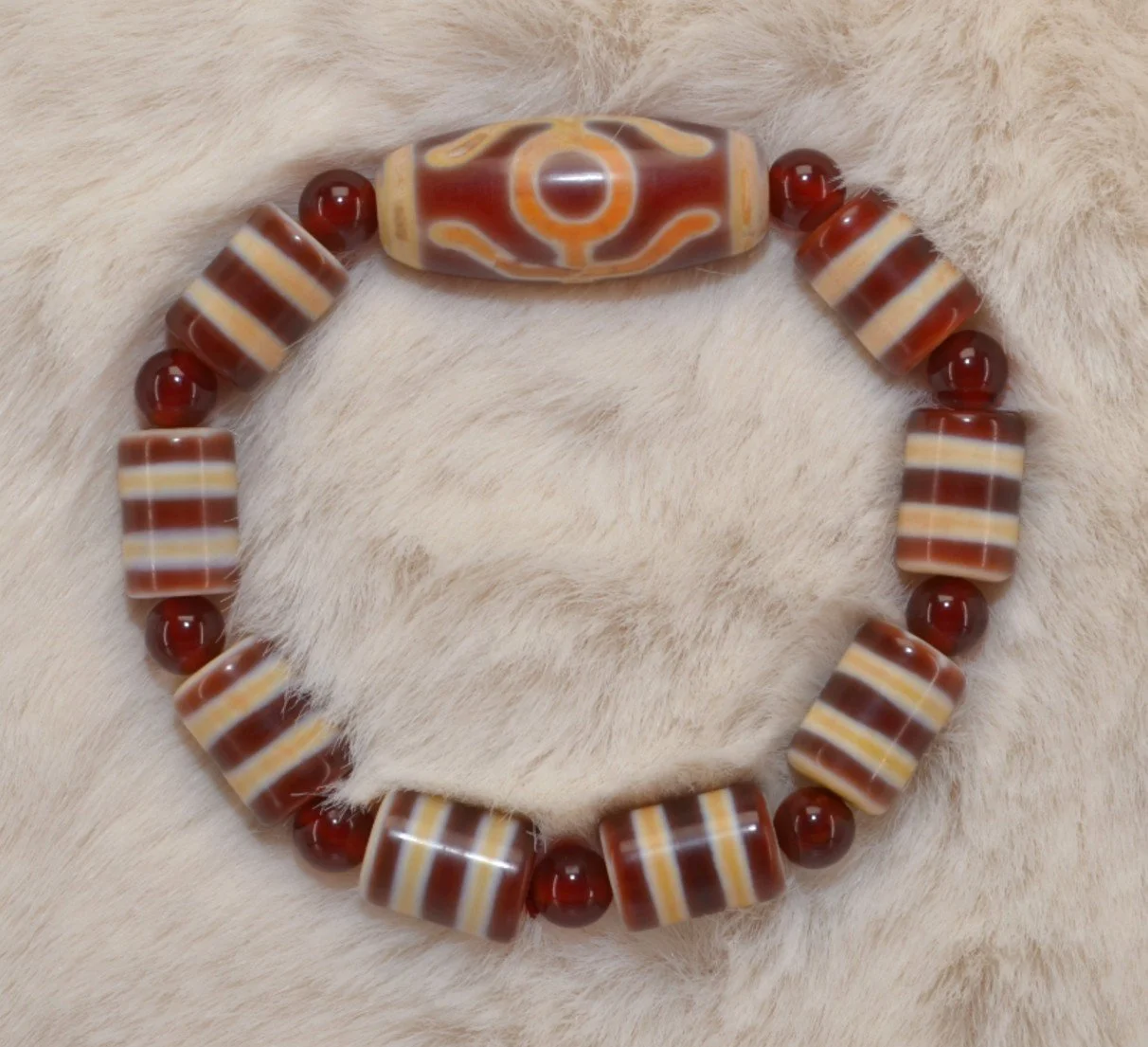 1 Dzi bead bracelet (1).JPG