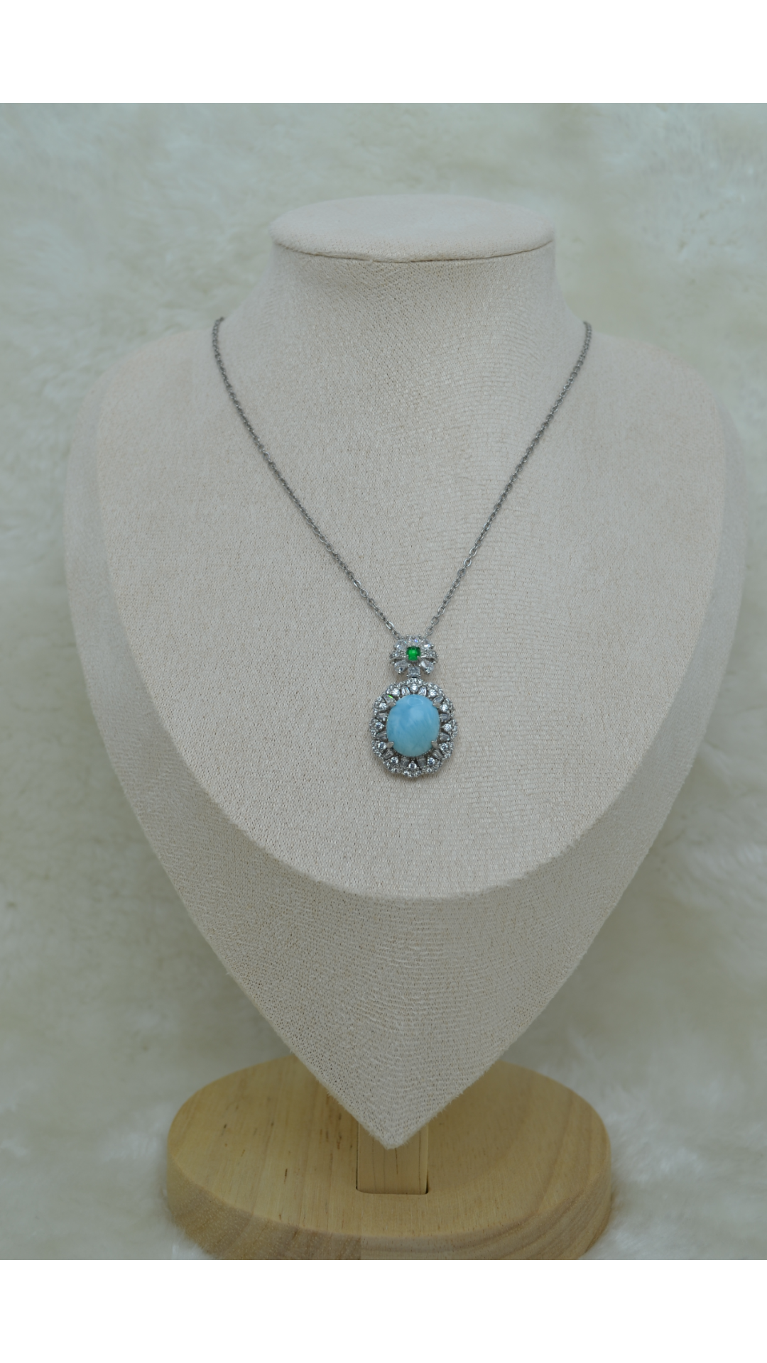 Tranquil Caribbean Larimar Necklace