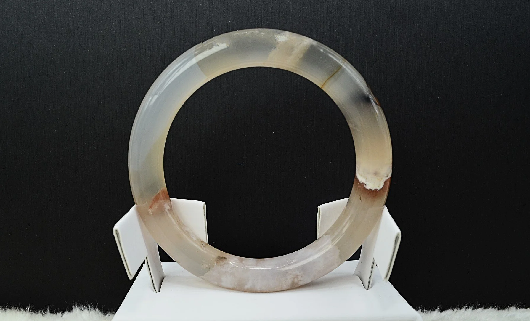 Cherry Blossom Chalcedony Bangle