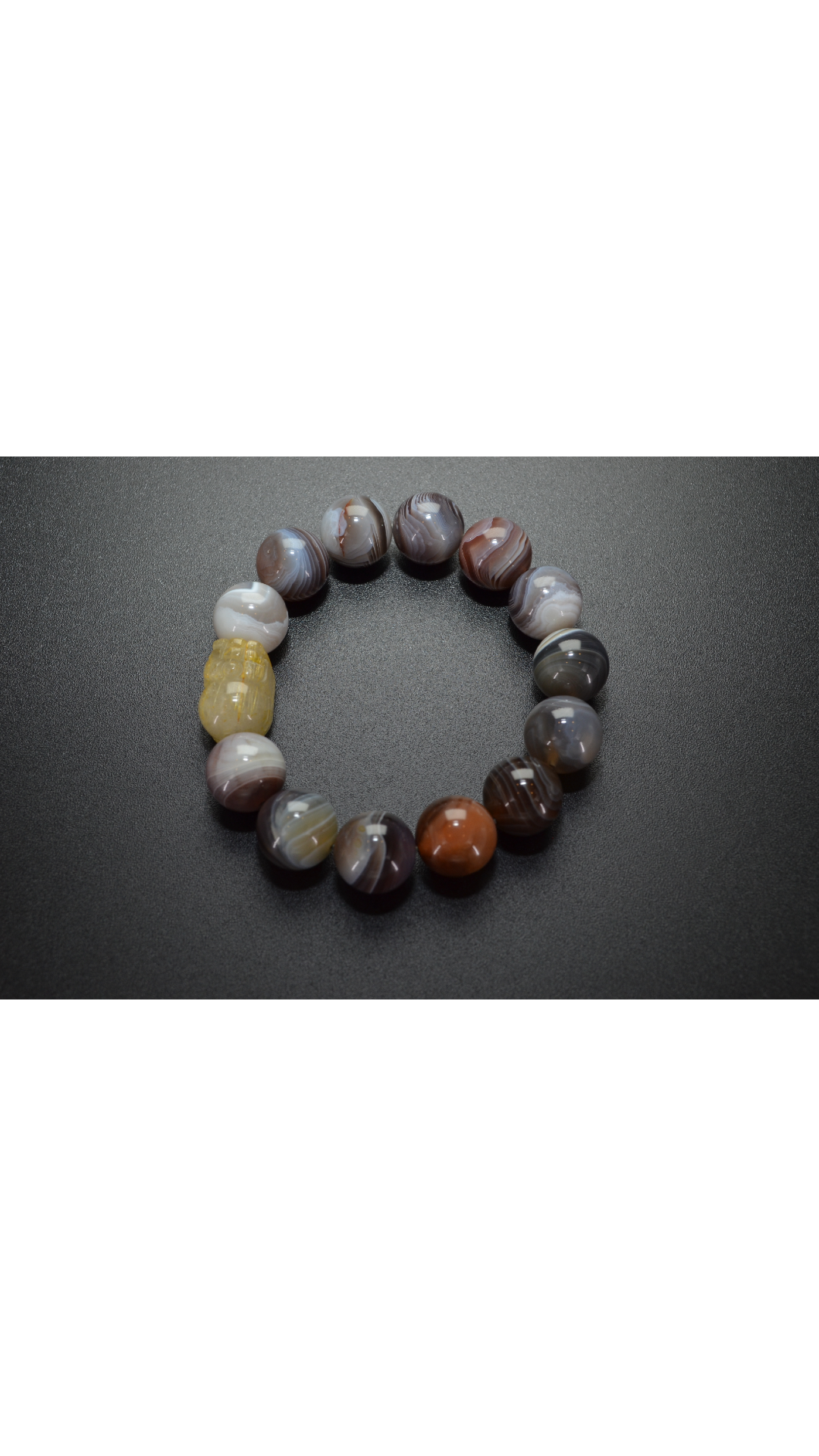 Titanium Quartz Pixiu Agate Bracelet