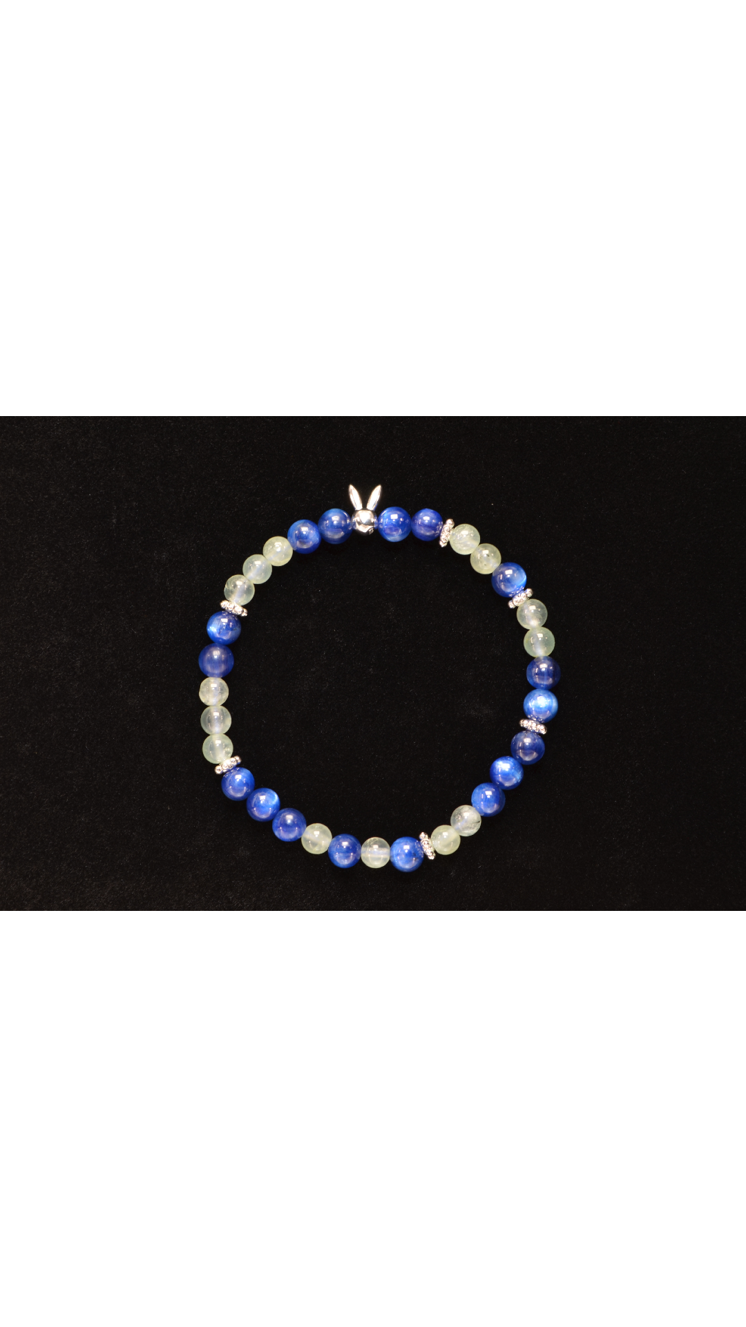 Elegance Prehnite & Lapis Lazuli Bracelet