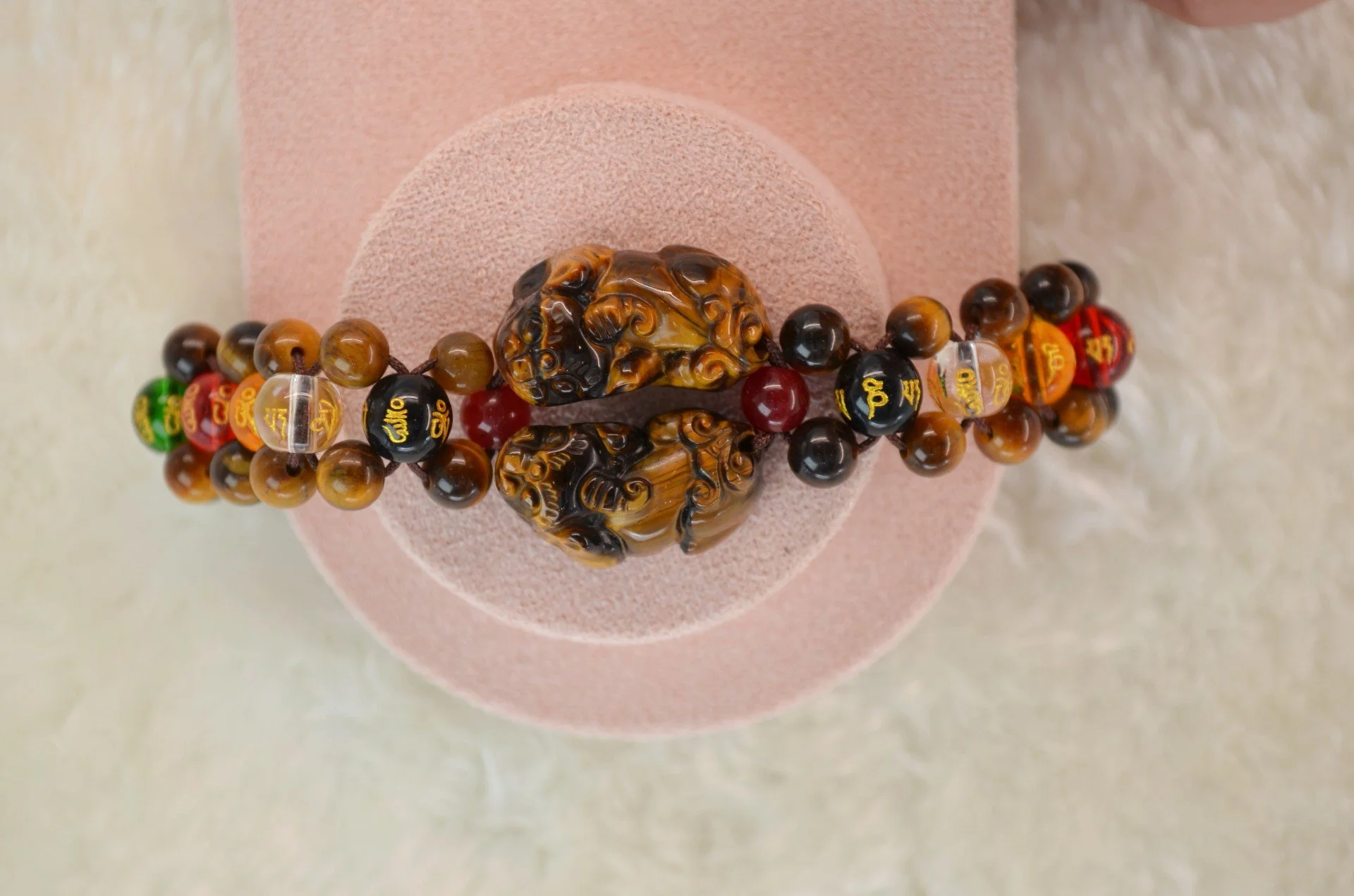 7 Double Pixiu Yellow Tiger's Eye Stone Bracelet (3A).jpg
