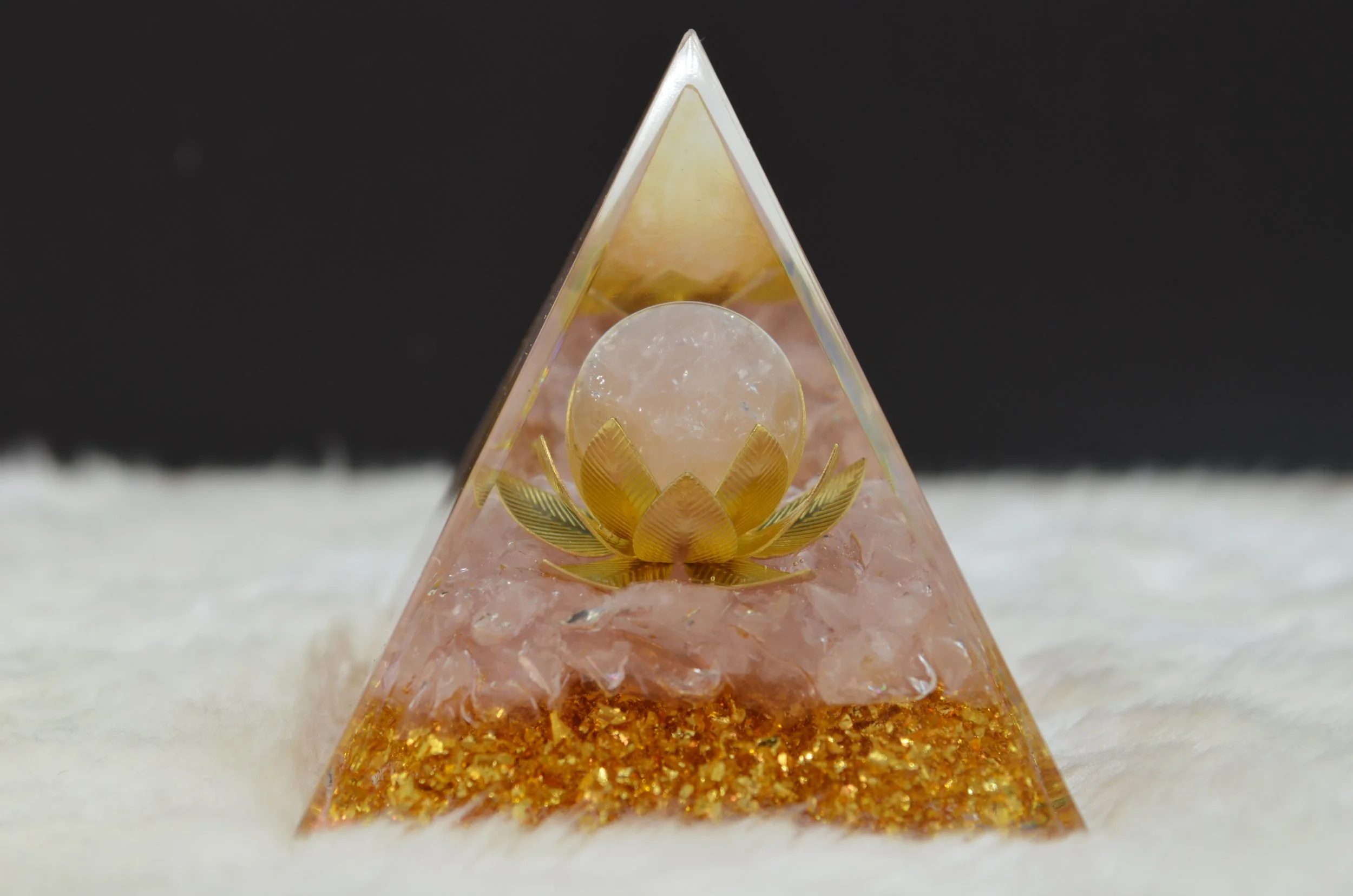 Rose Quartz Orgone Pyramid