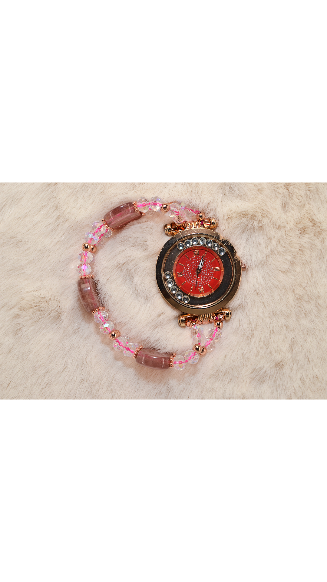 Strawberry Quartz Elegance Watch