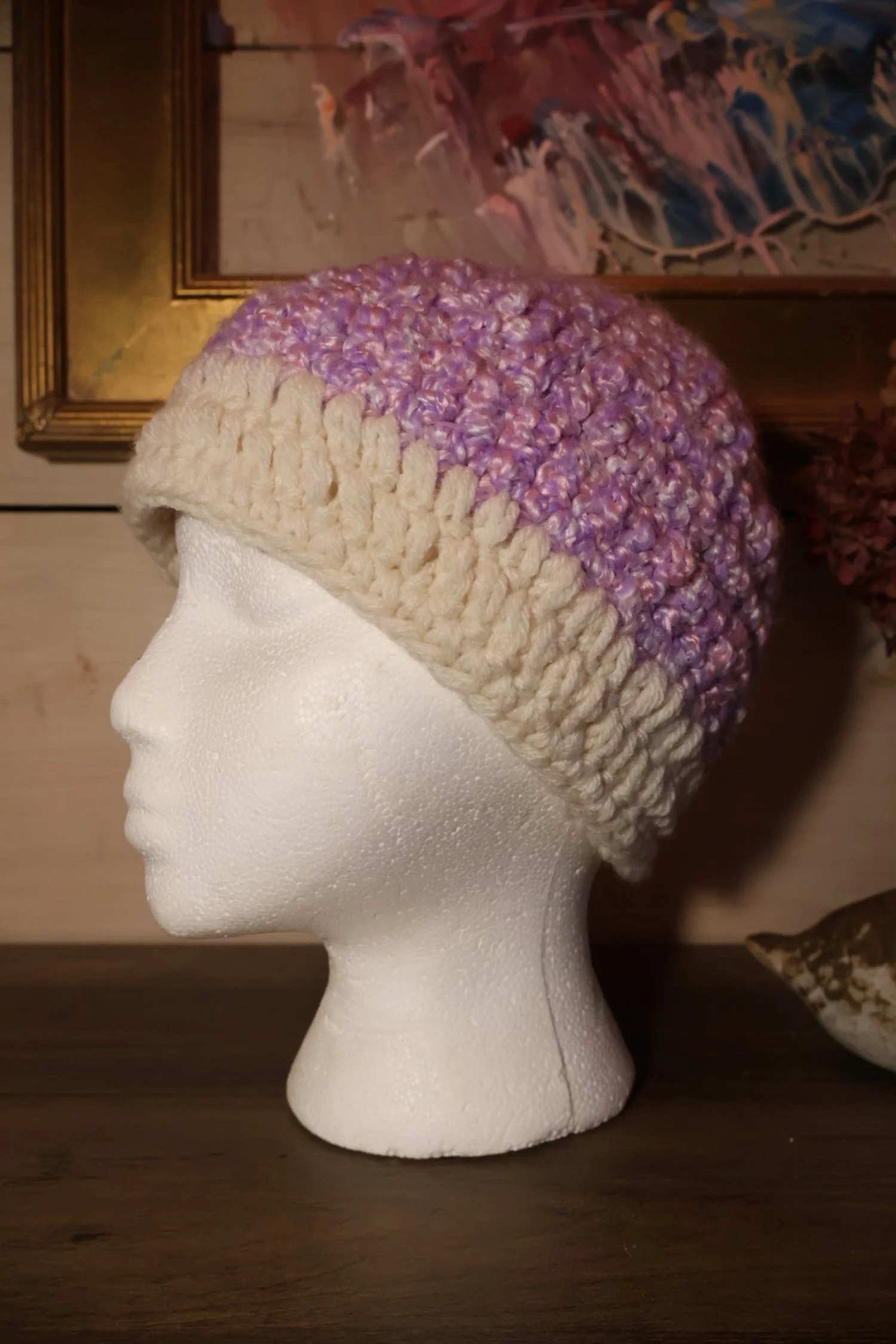 Winter Wonderland Crochet Hat (Purple)