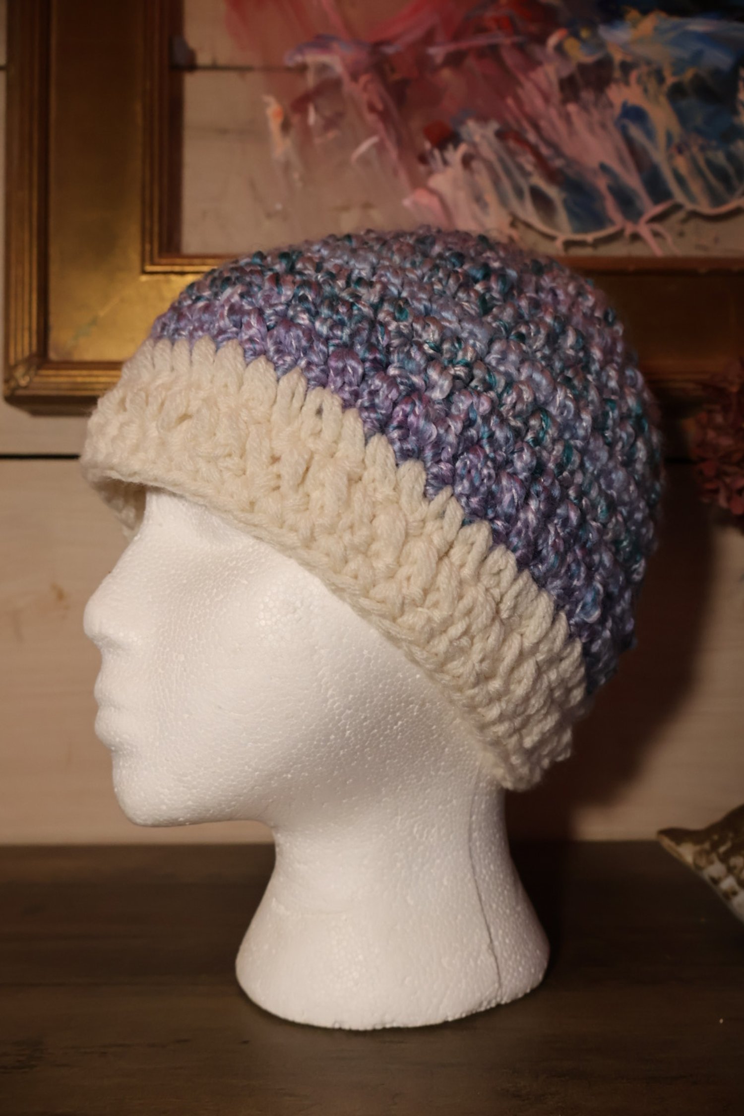 Winter Wonderland Crochet Hat (Blue)