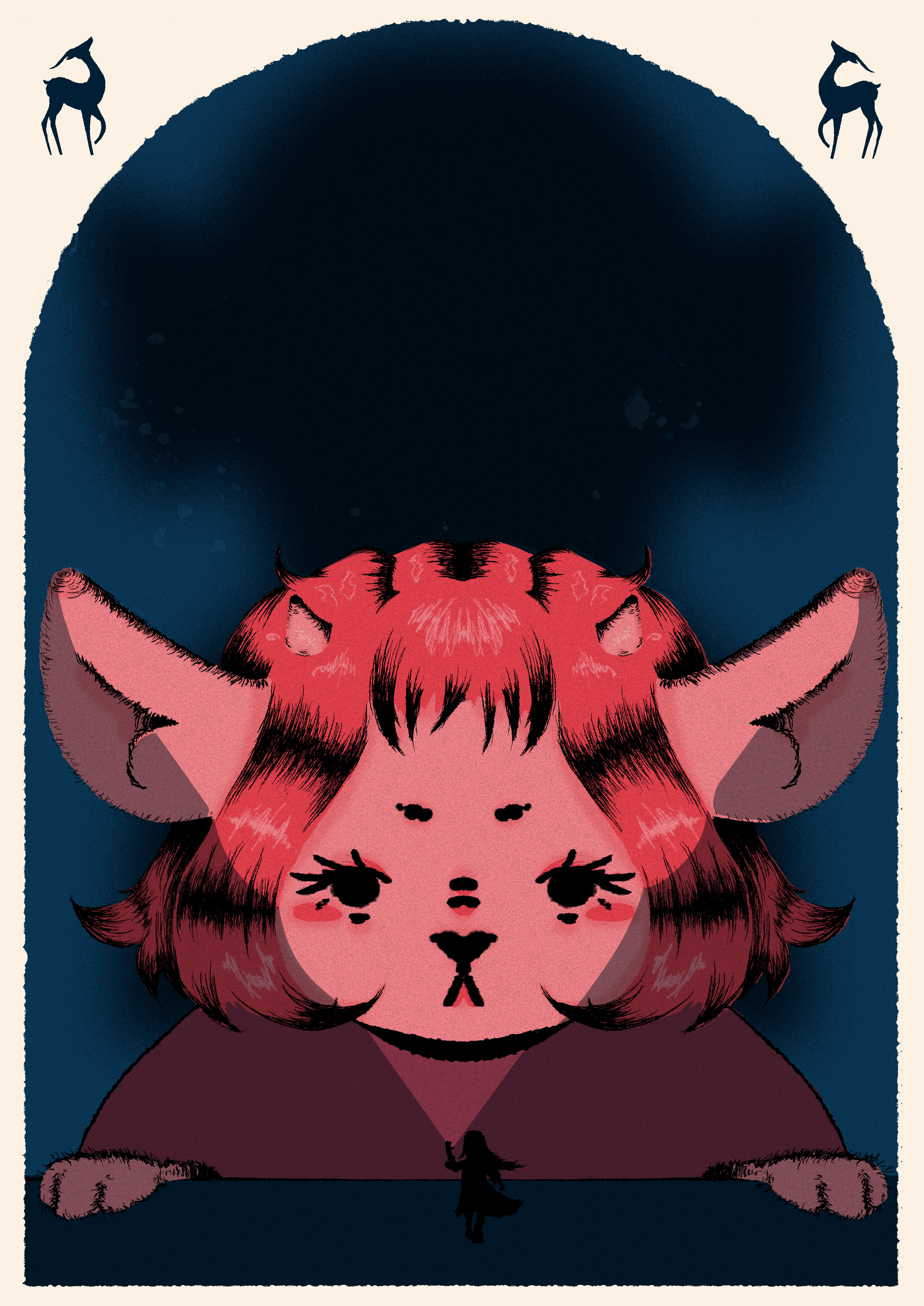 “A Monkey Is a Gazelle in Its Mother’s Eyes” Illustration Poster